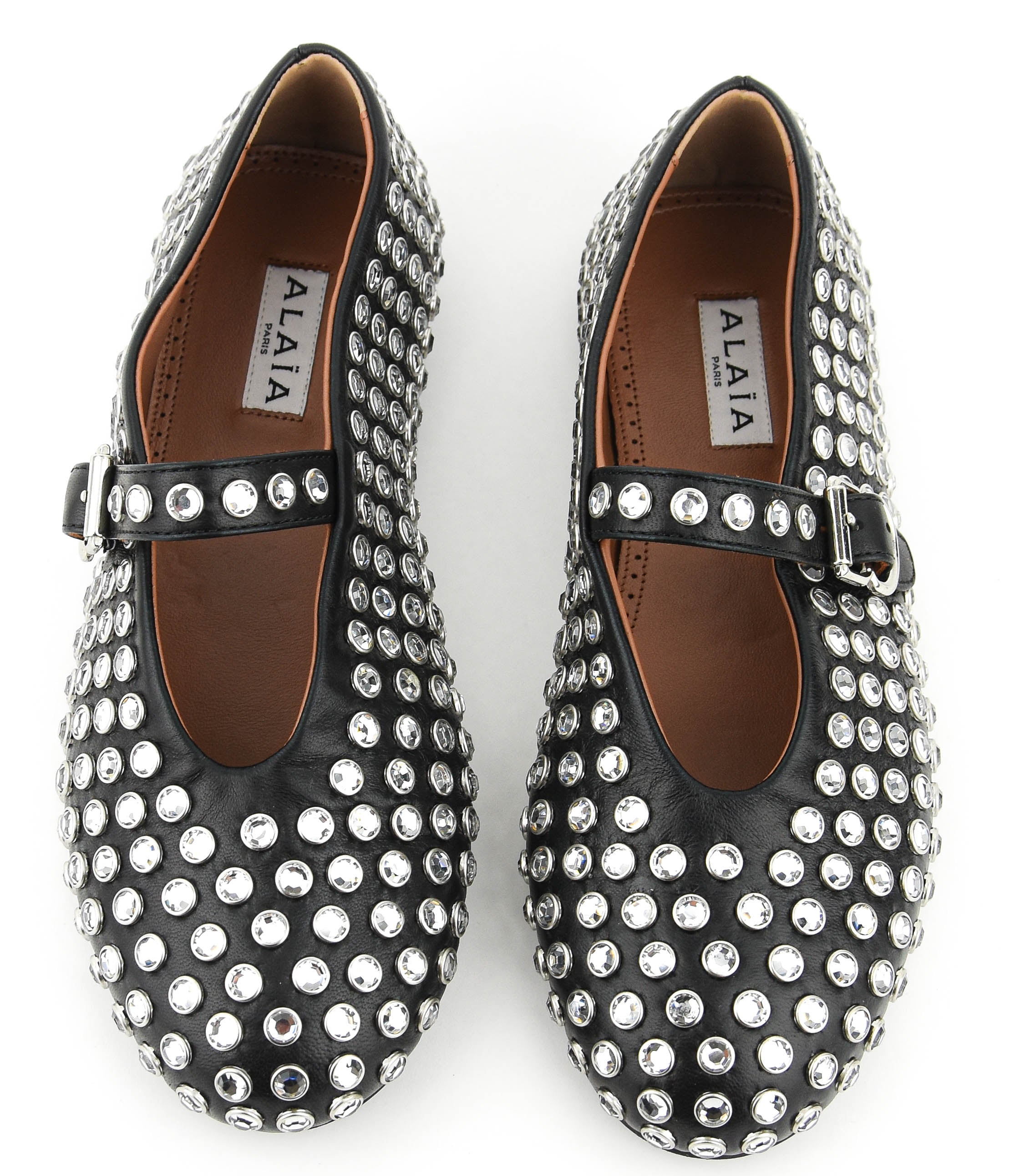 ALAIA STRASS BALLERINA BLACK