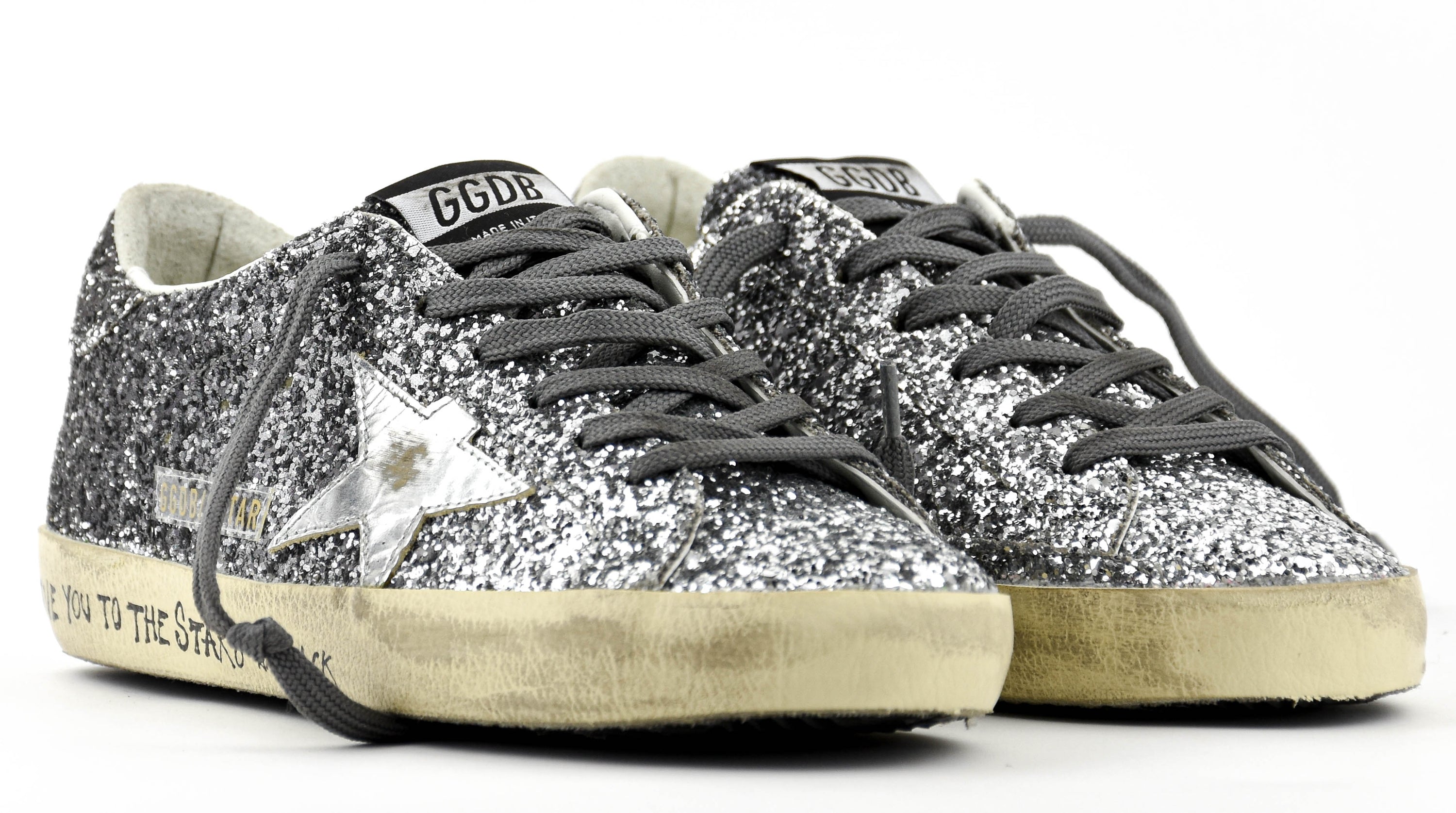 GOLDEN GOOSE SUPERSTAR CLASSIC GLITTER GREY