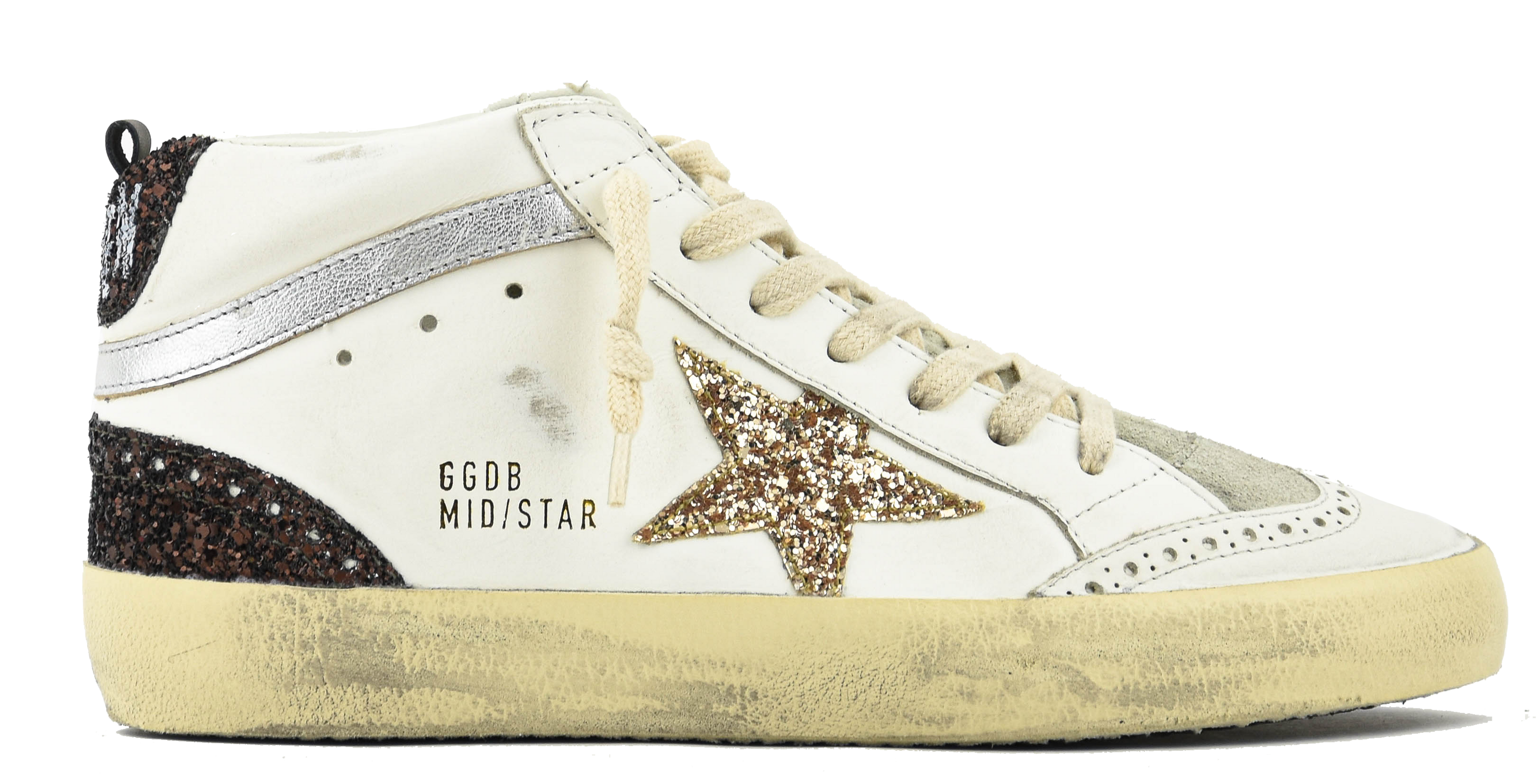 GOLDEN GOOSE MIDSTAR CLASSIC WHITE ICE GOLD