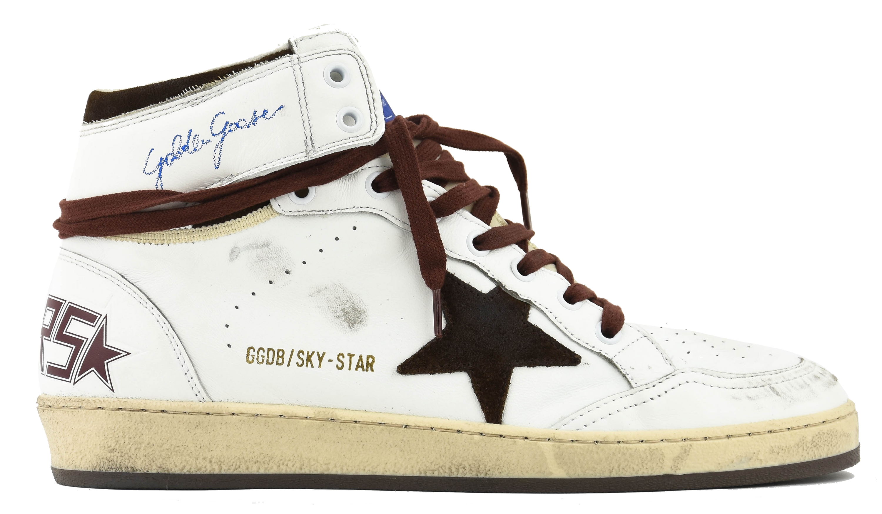 GOLDEN GOOSE SKY STAR WHITE BROWN