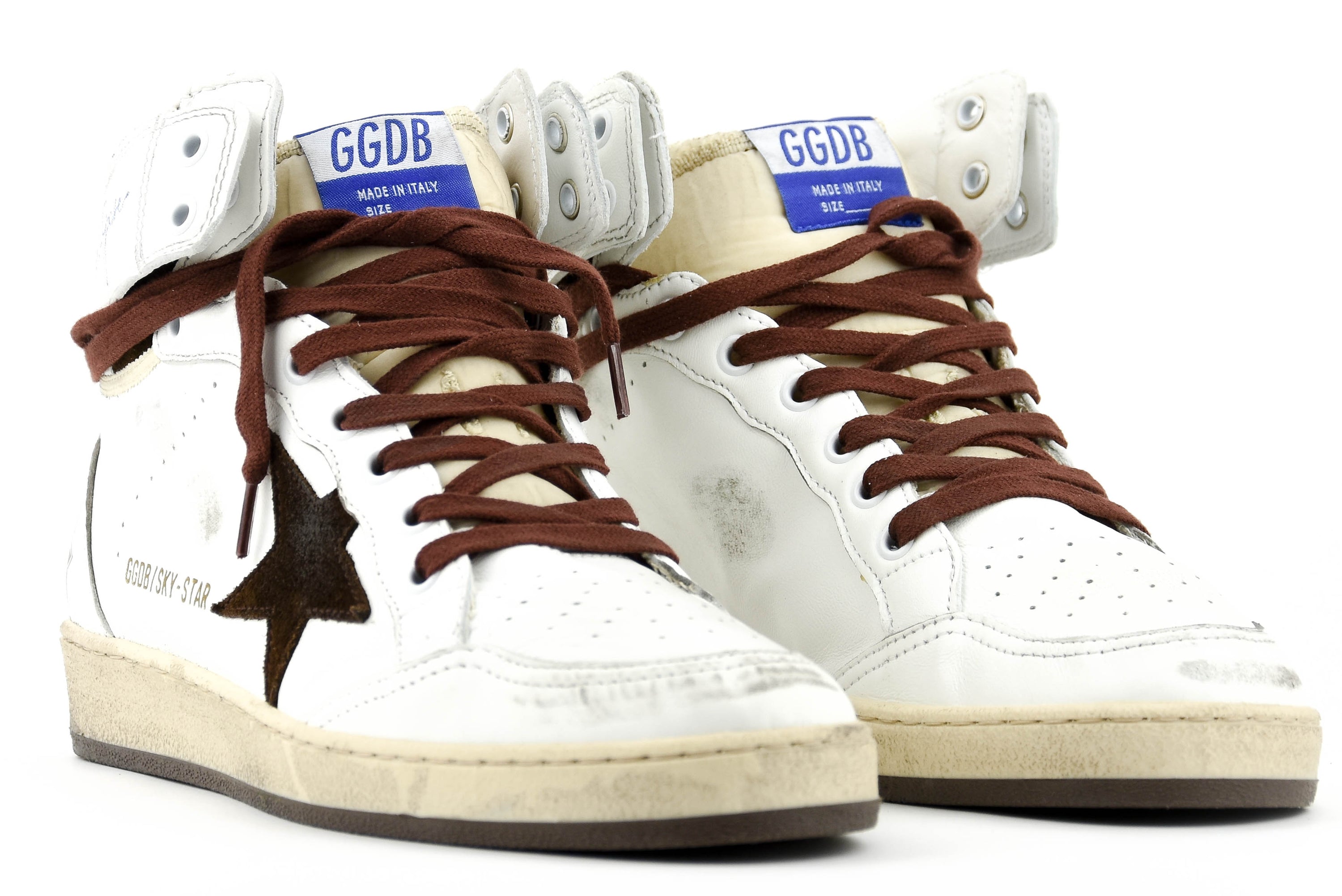 GOLDEN GOOSE SKY STAR WHITE BROWN