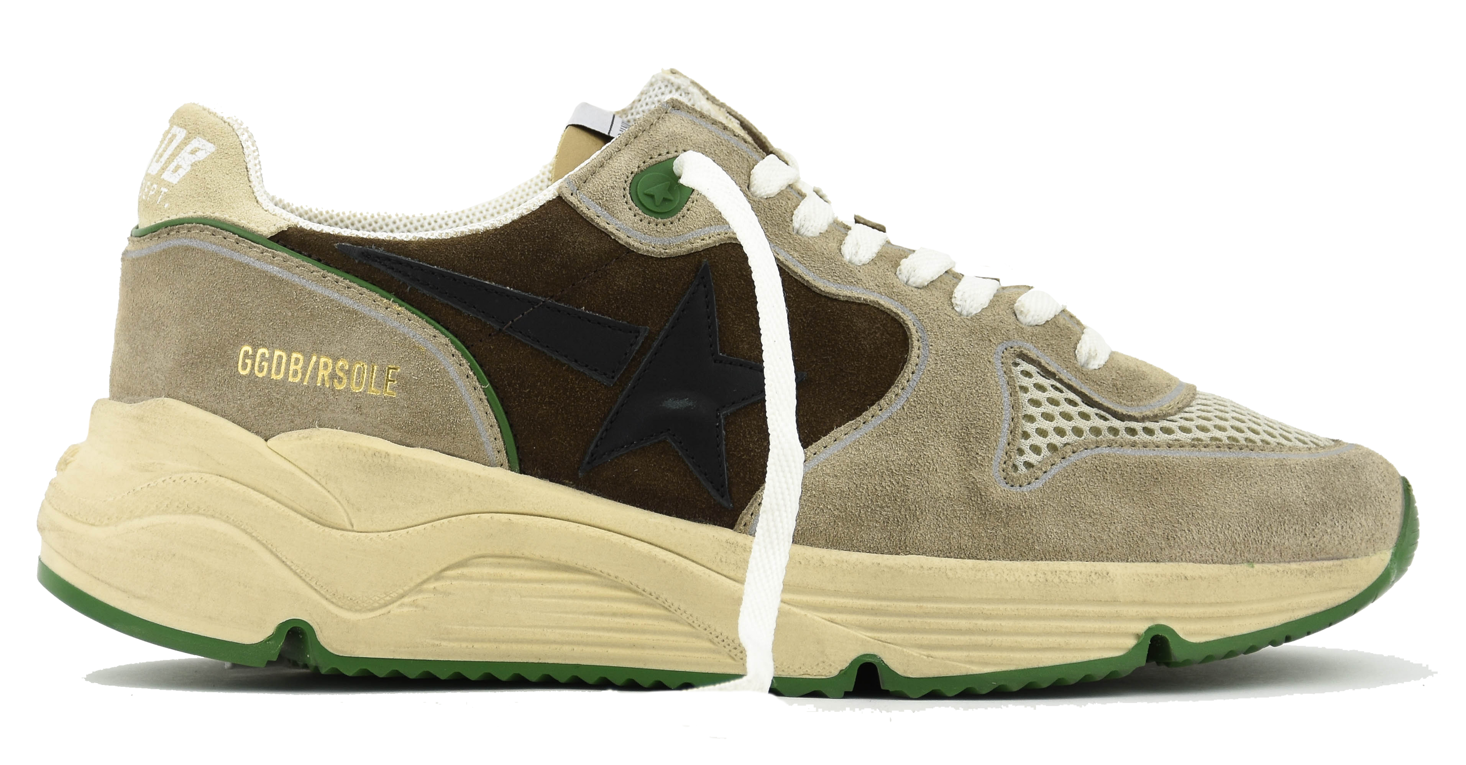GOLDEN GOOSE RUNNING SOLE BROWN BEIGE