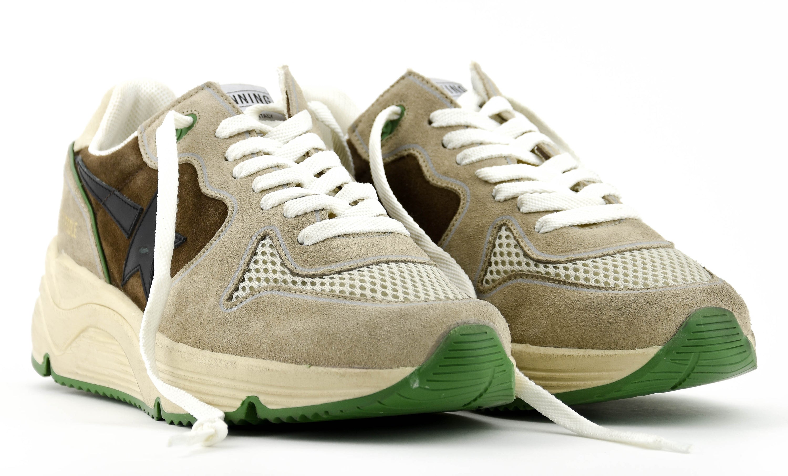 GOLDEN GOOSE RUNNING SOLE BROWN BEIGE