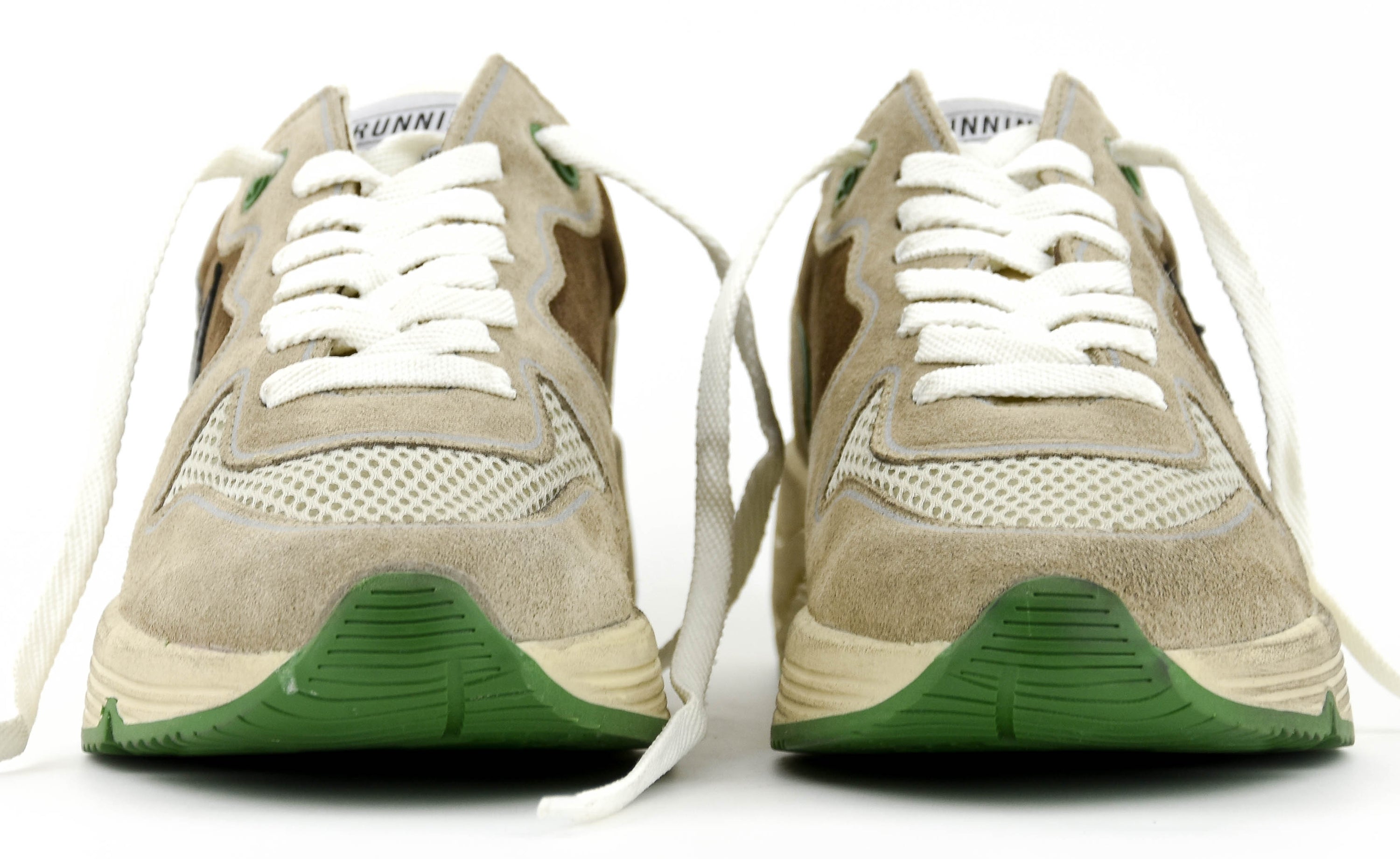 GOLDEN GOOSE RUNNING SOLE BROWN BEIGE