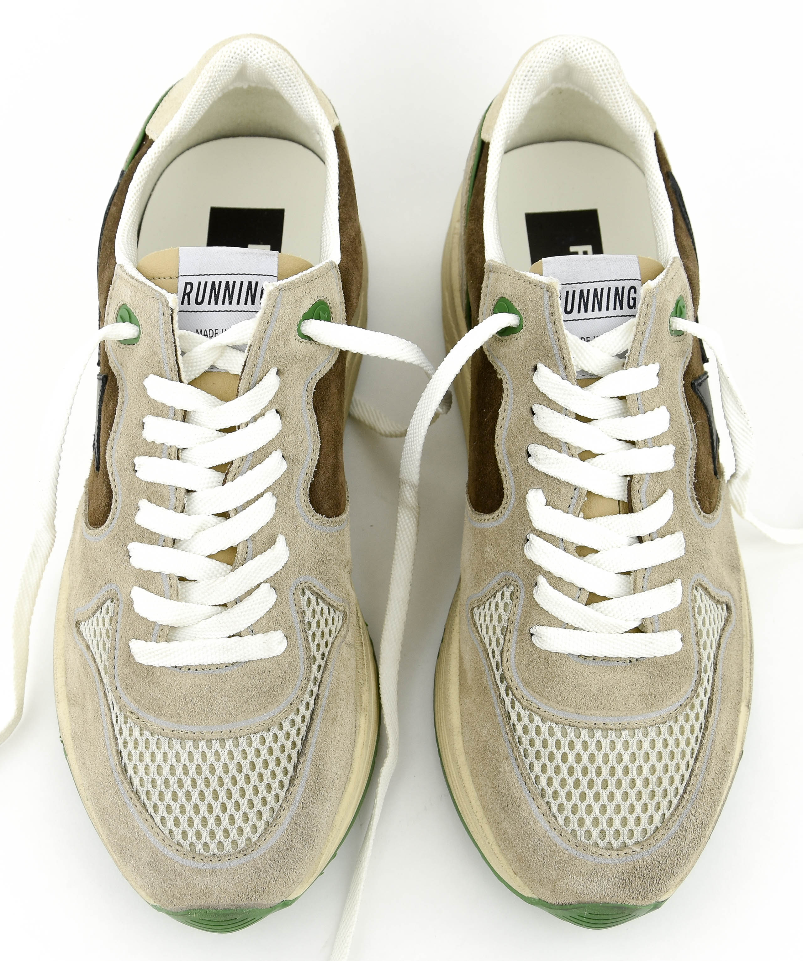 GOLDEN GOOSE RUNNING SOLE BROWN BEIGE