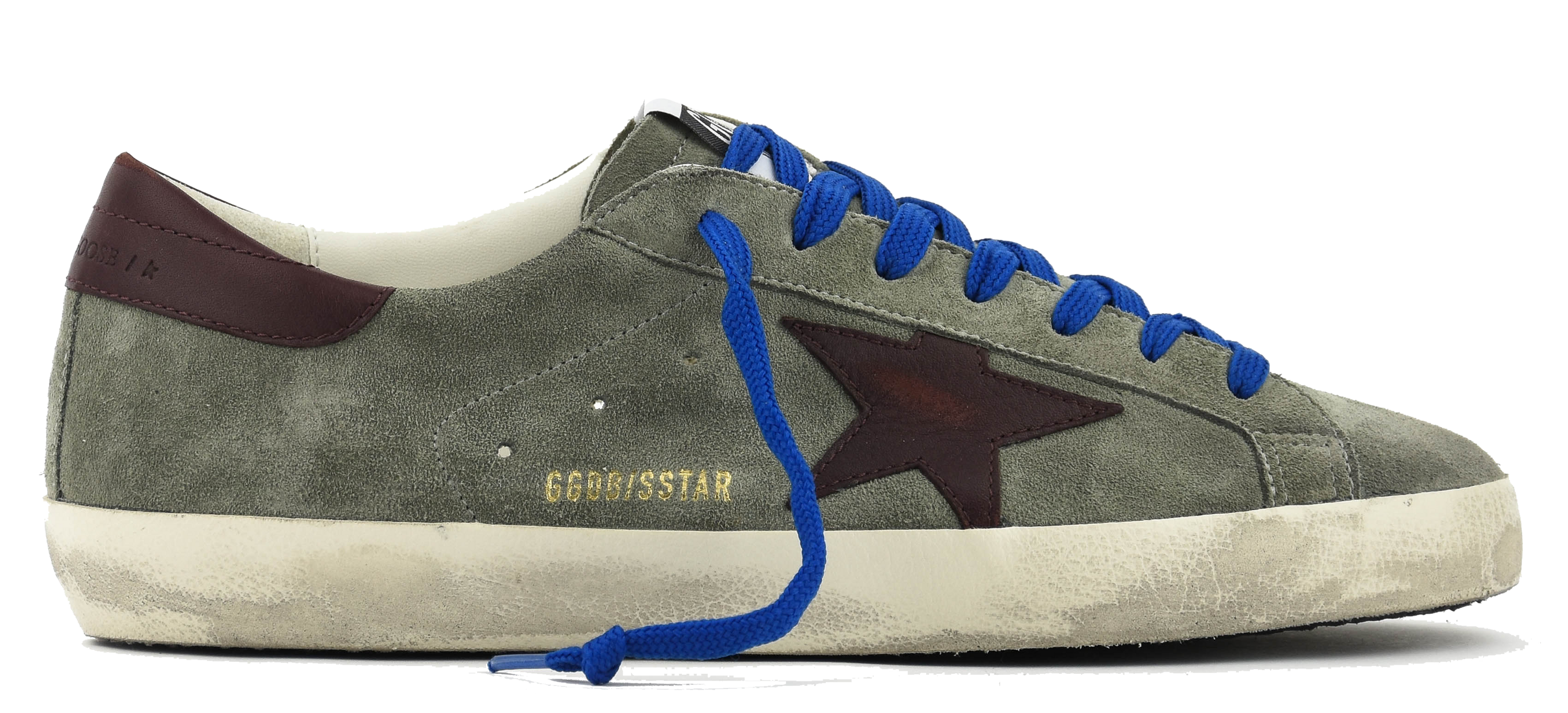 GOLDEN GOOSE SUPERSTAR GREEN BURGUNDY