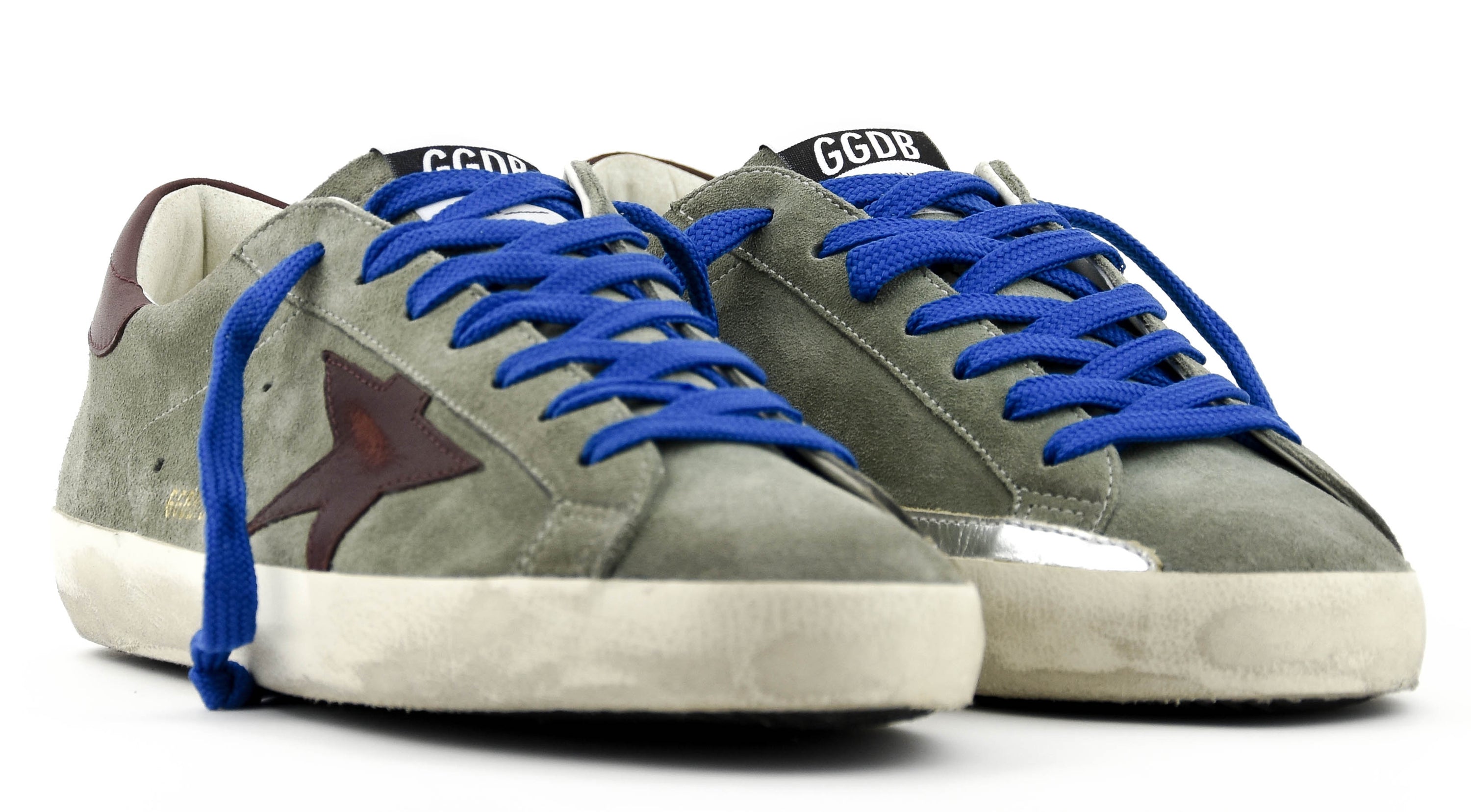 GOLDEN GOOSE SUPERSTAR GREEN BURGUNDY