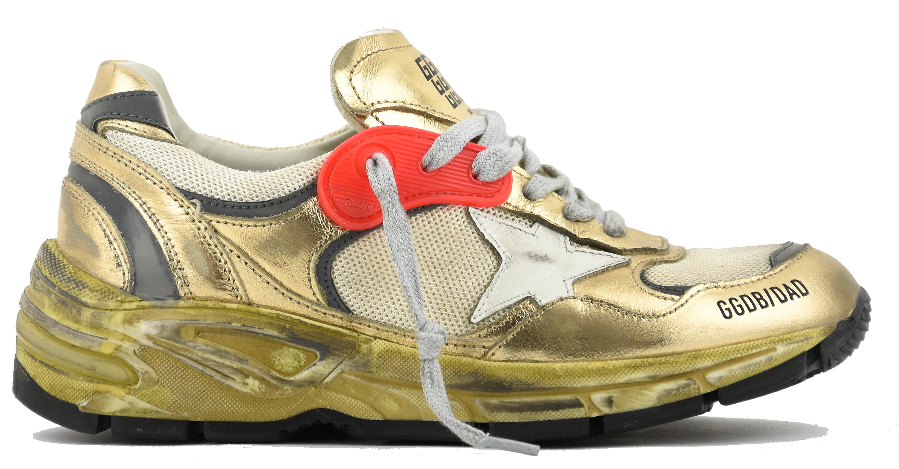 GOLDEN GOOSE RUNNING DAD GOLD CREAM