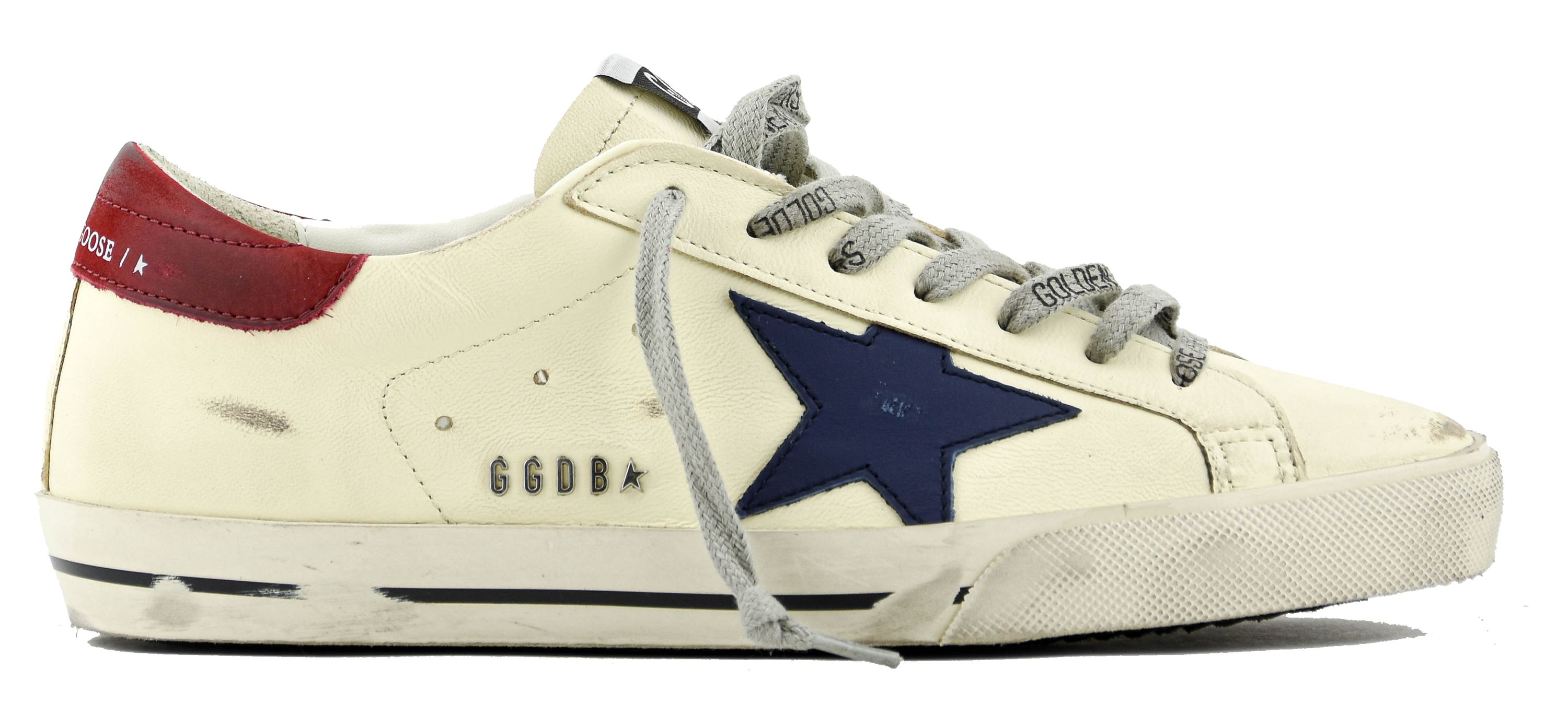 GOLDEN GOOSE SUPERSTAR CLASSIC WHITE/BLUE/RED