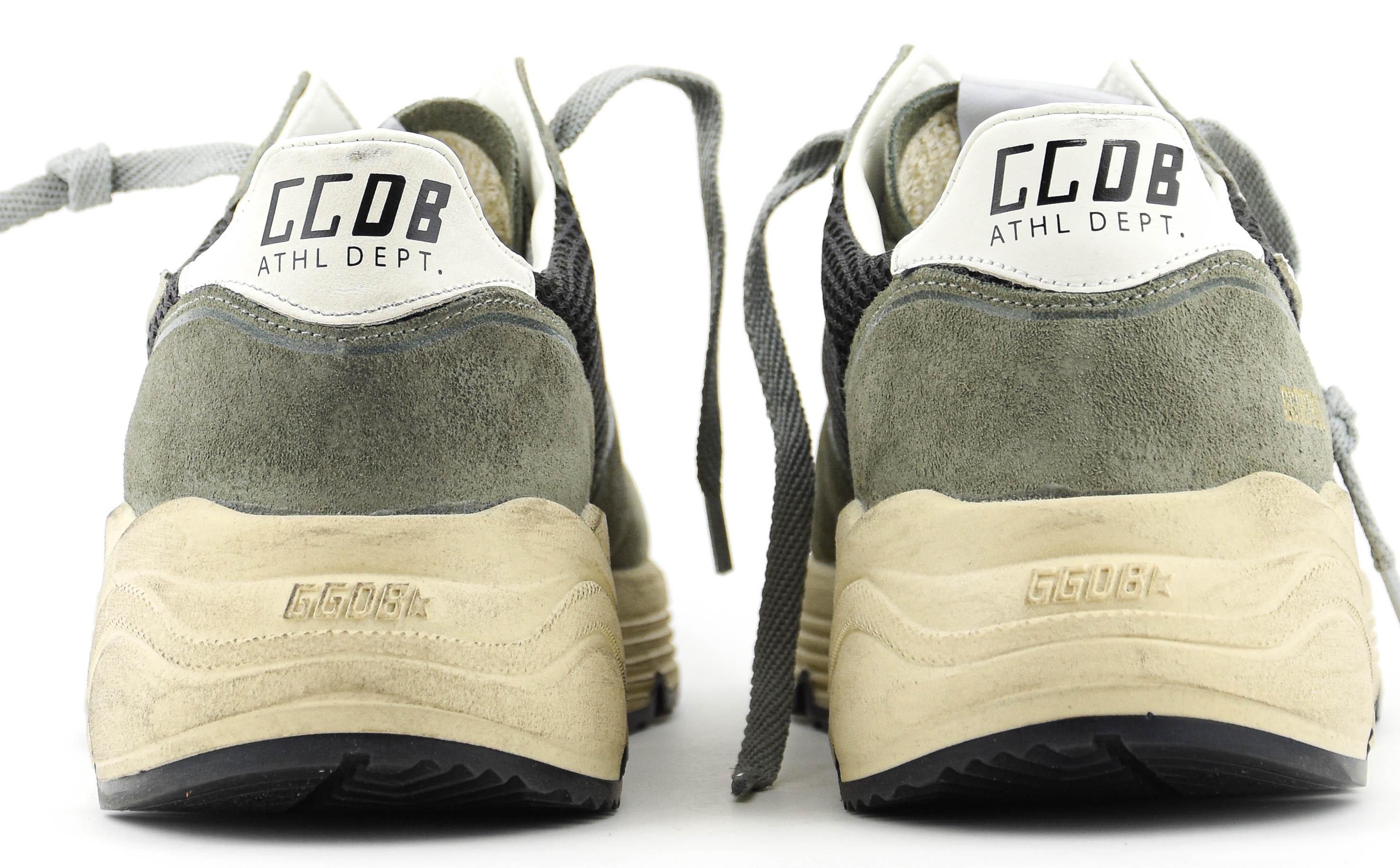 GOLDEN GOOSE RUNNING SOLE GREEN GREY WHITE