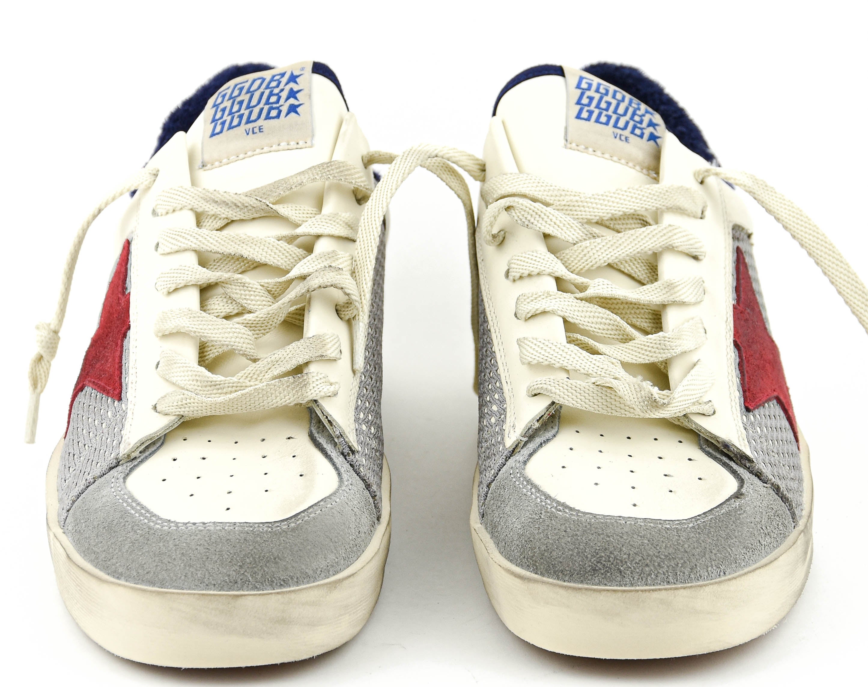 GOLDEN GOOSE STARDAN WHITE GREY RED
