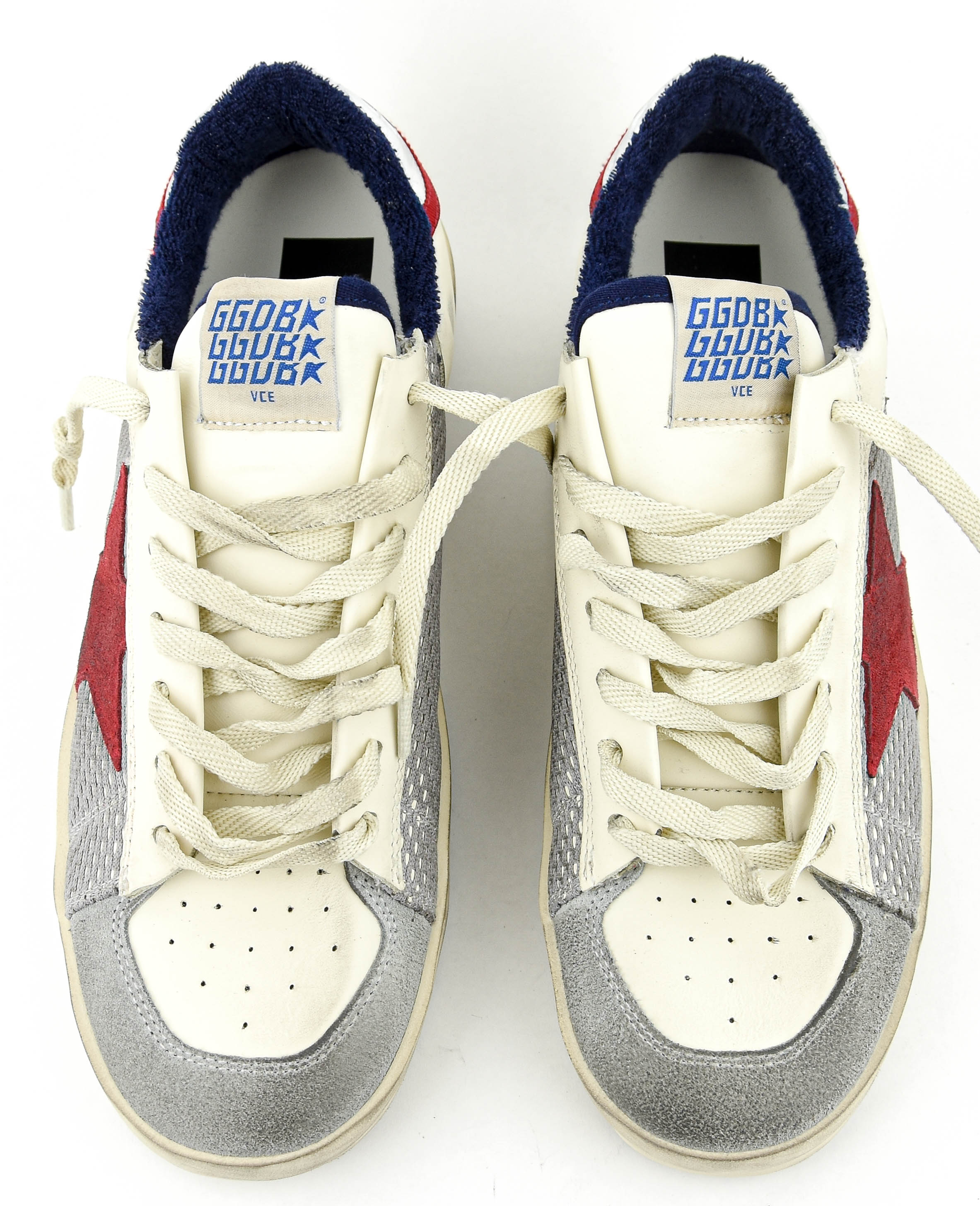 GOLDEN GOOSE STARDAN WHITE GREY RED