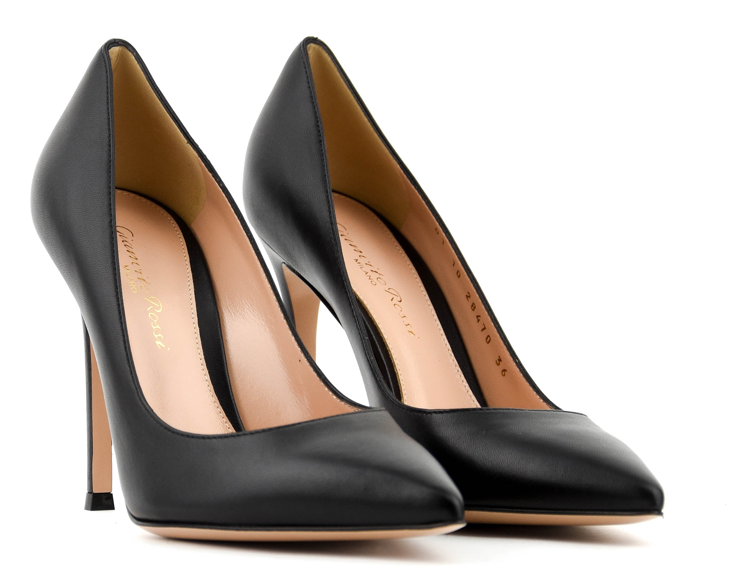 GIANVITO ROSSI PUMP BLACK LEATHER