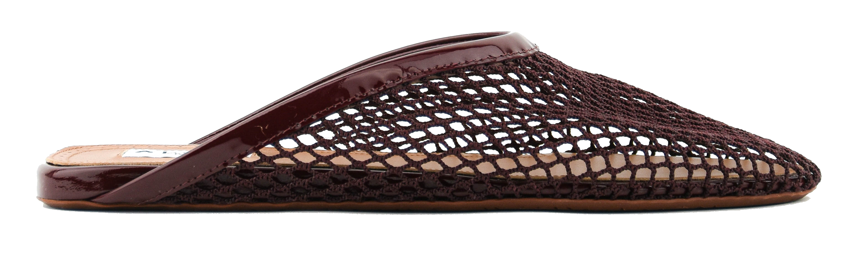 ALAIA FISHNET MULE ROUGE GRENAT