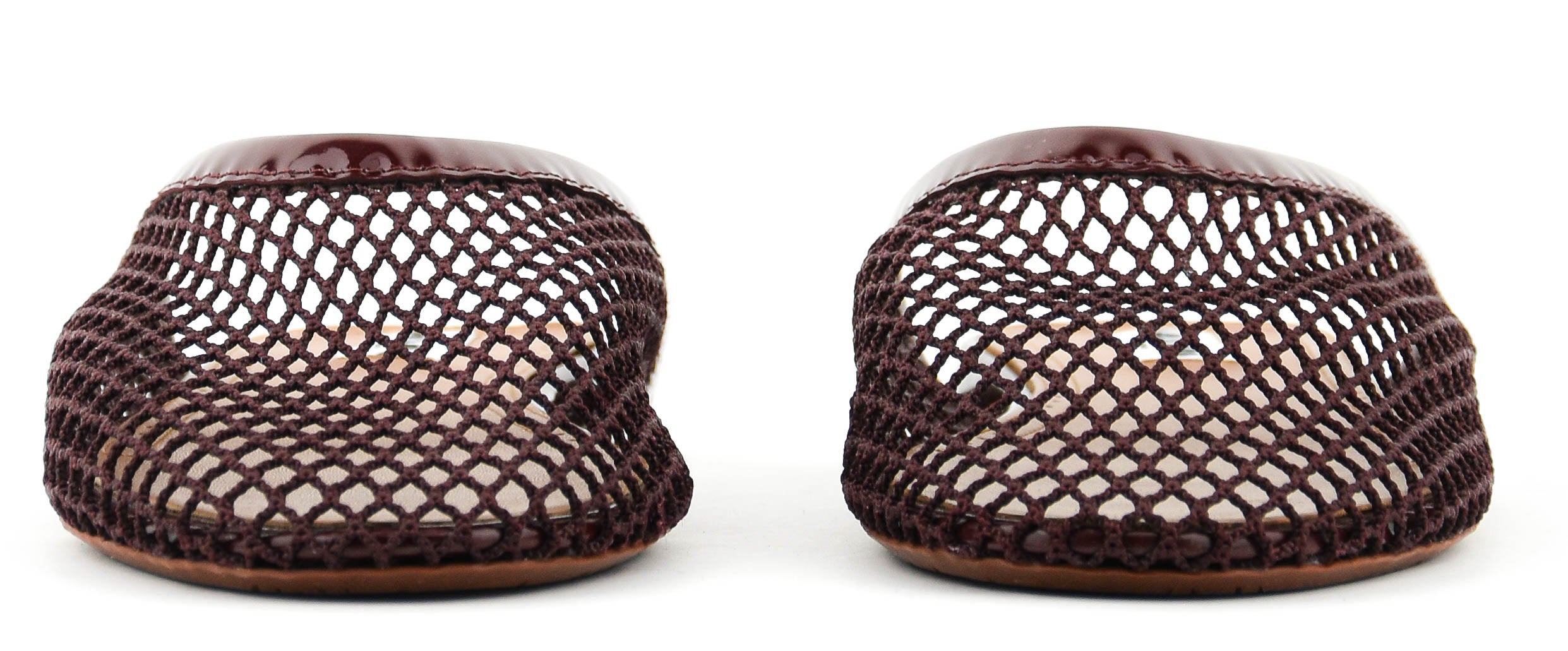 ALAIA FISHNET MULE ROUGE GRENAT