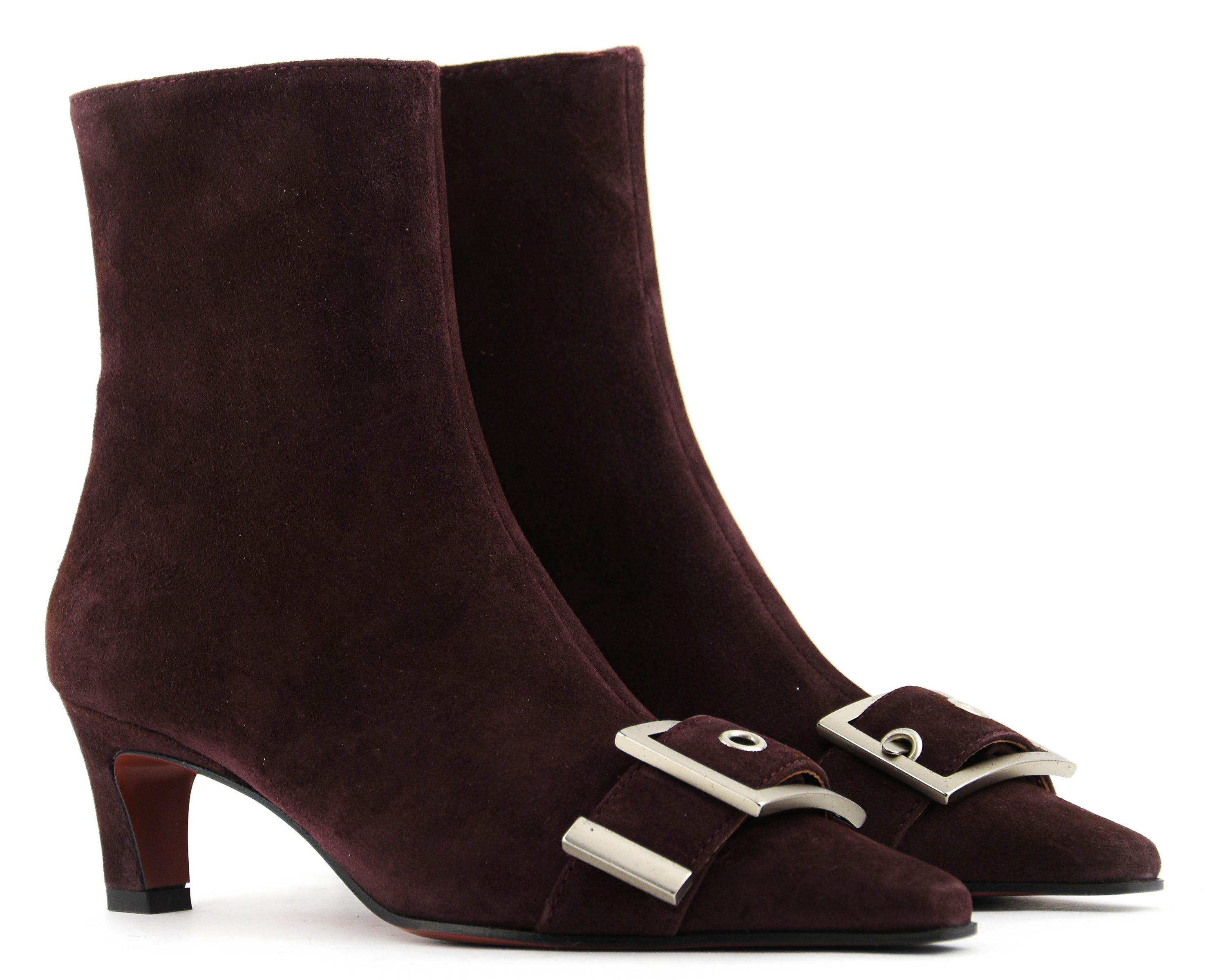 PAUL WARMER 90'S SQUARE BOOTIE BURGUNDY