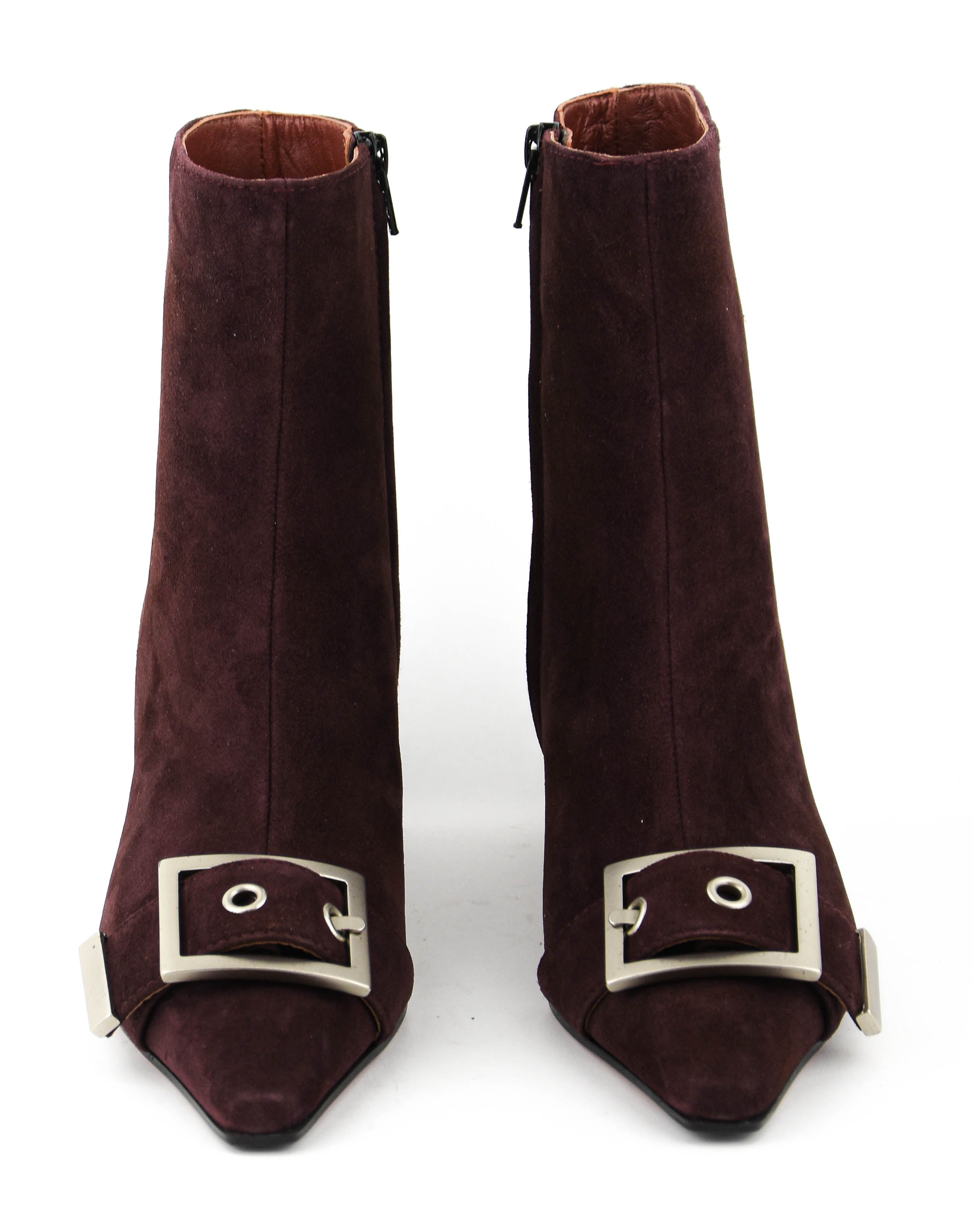 PAUL WARMER 90'S SQUARE BOOTIE BURGUNDY