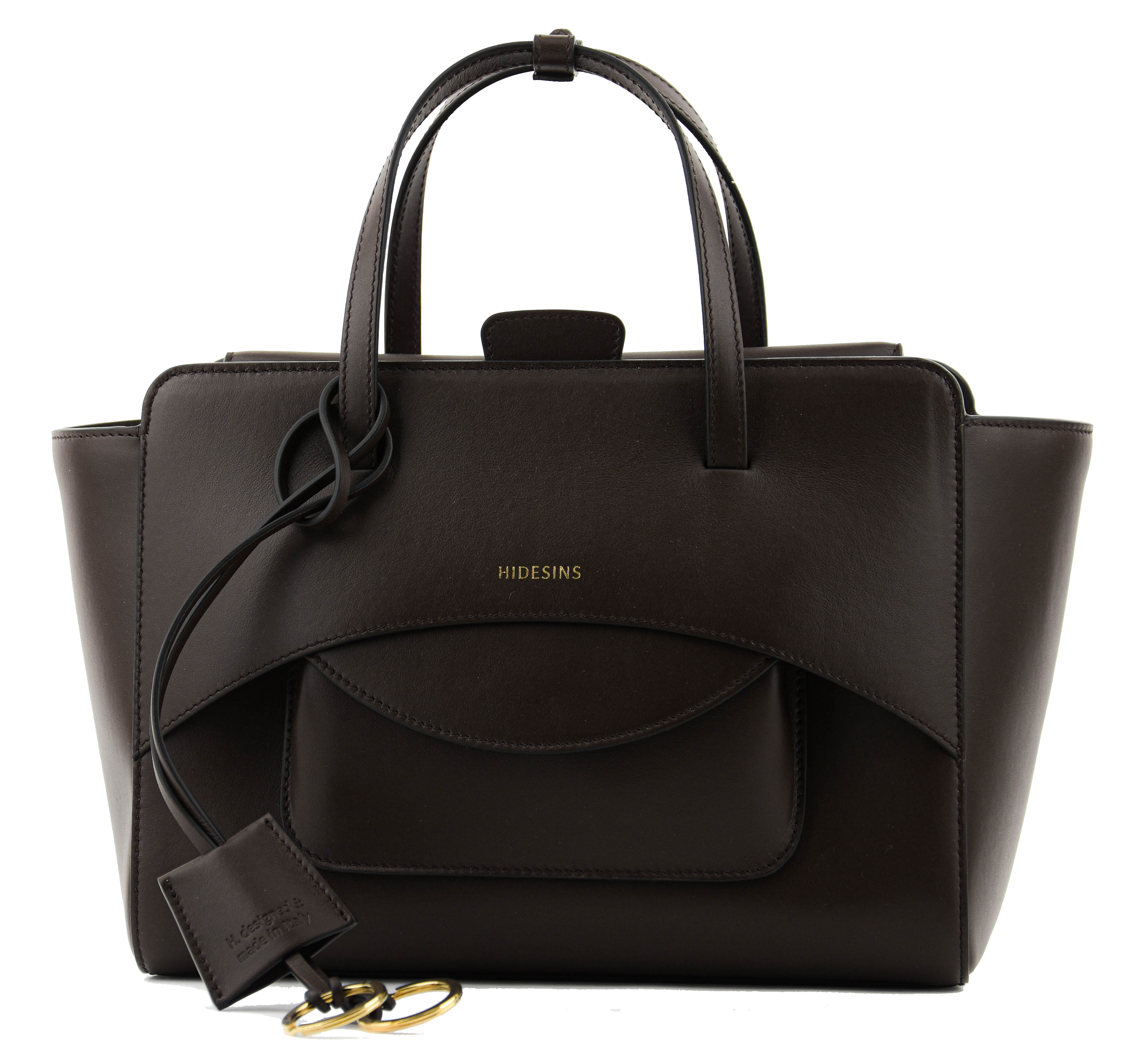 HIDESINS BAG FLAP M DARK BROWN