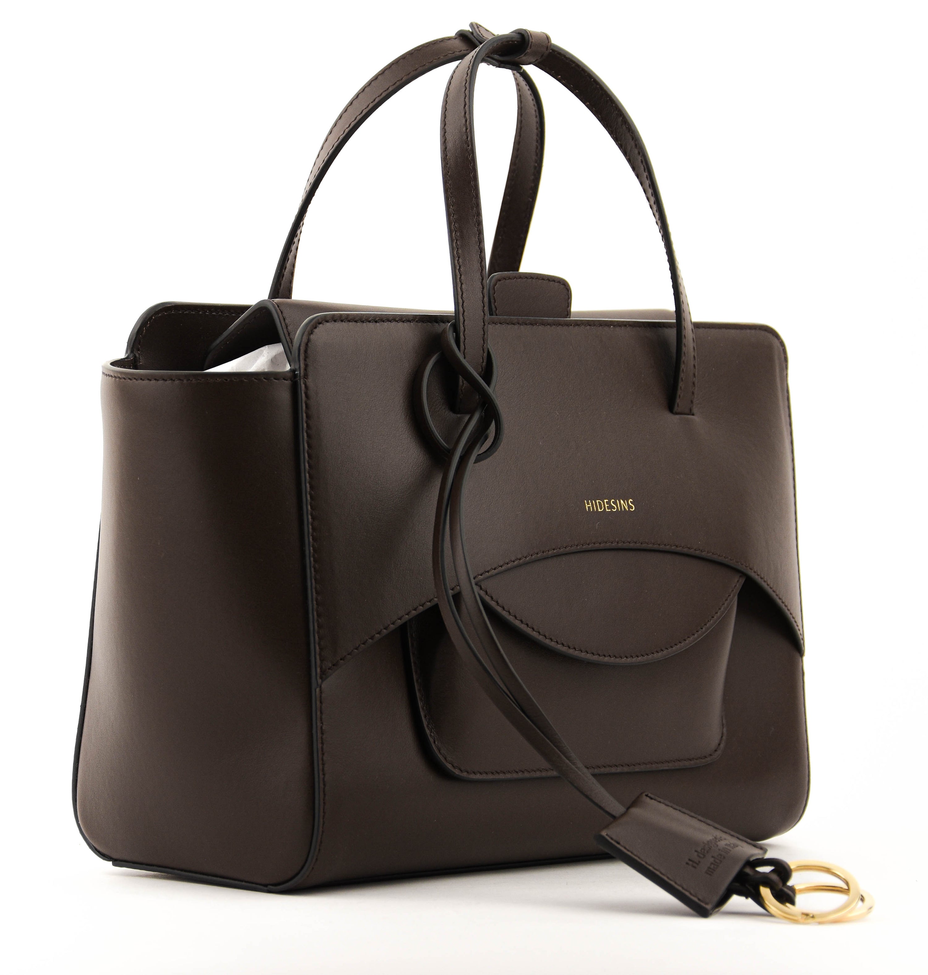 HIDESINS BAG FLAP M DARK BROWN
