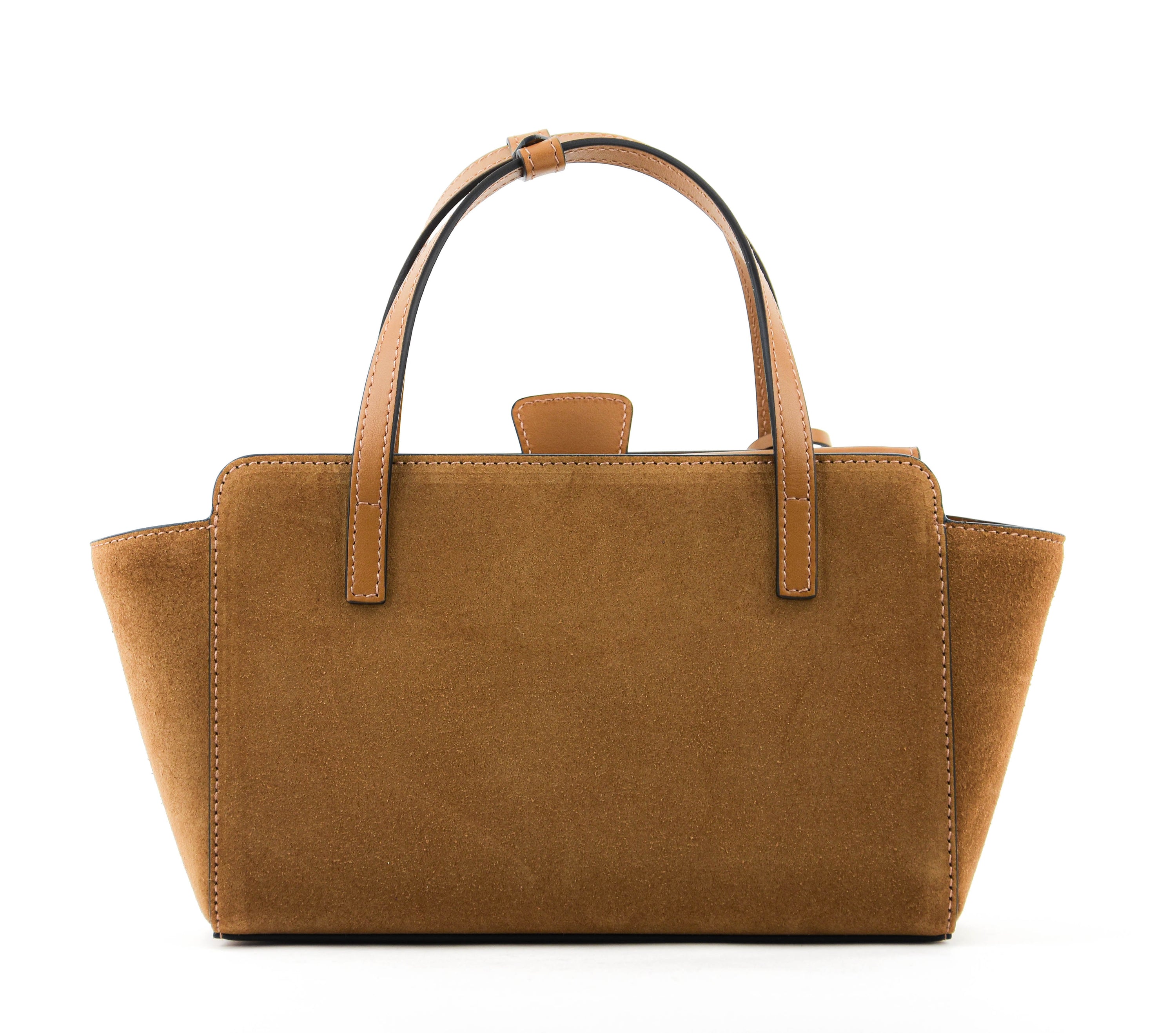 HIDESINS BAG FLAP S COGNAC SUEDE