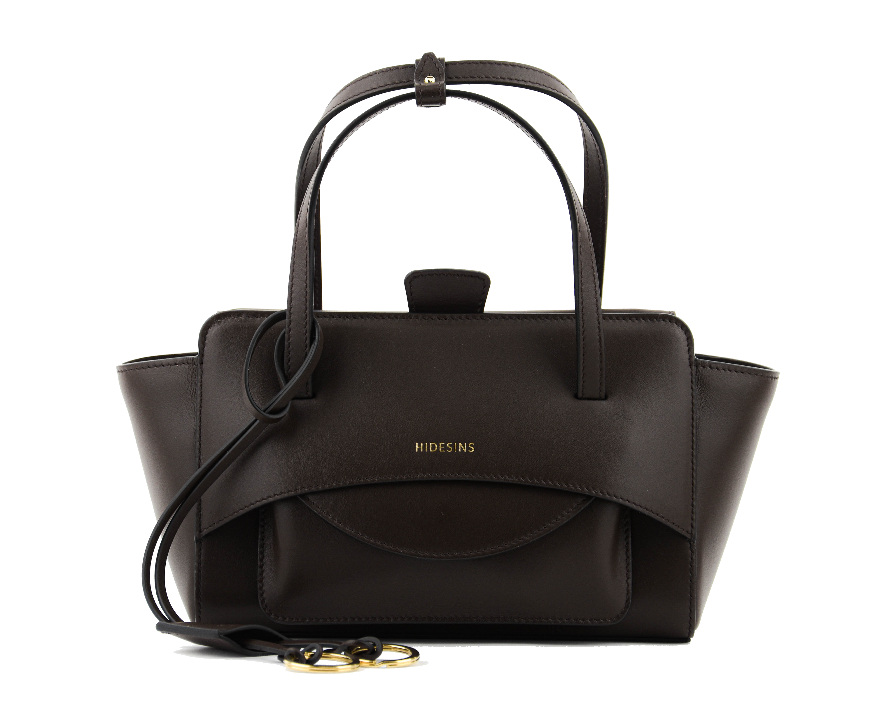 HIDESINS BAG FLAP S DARK BROWN
