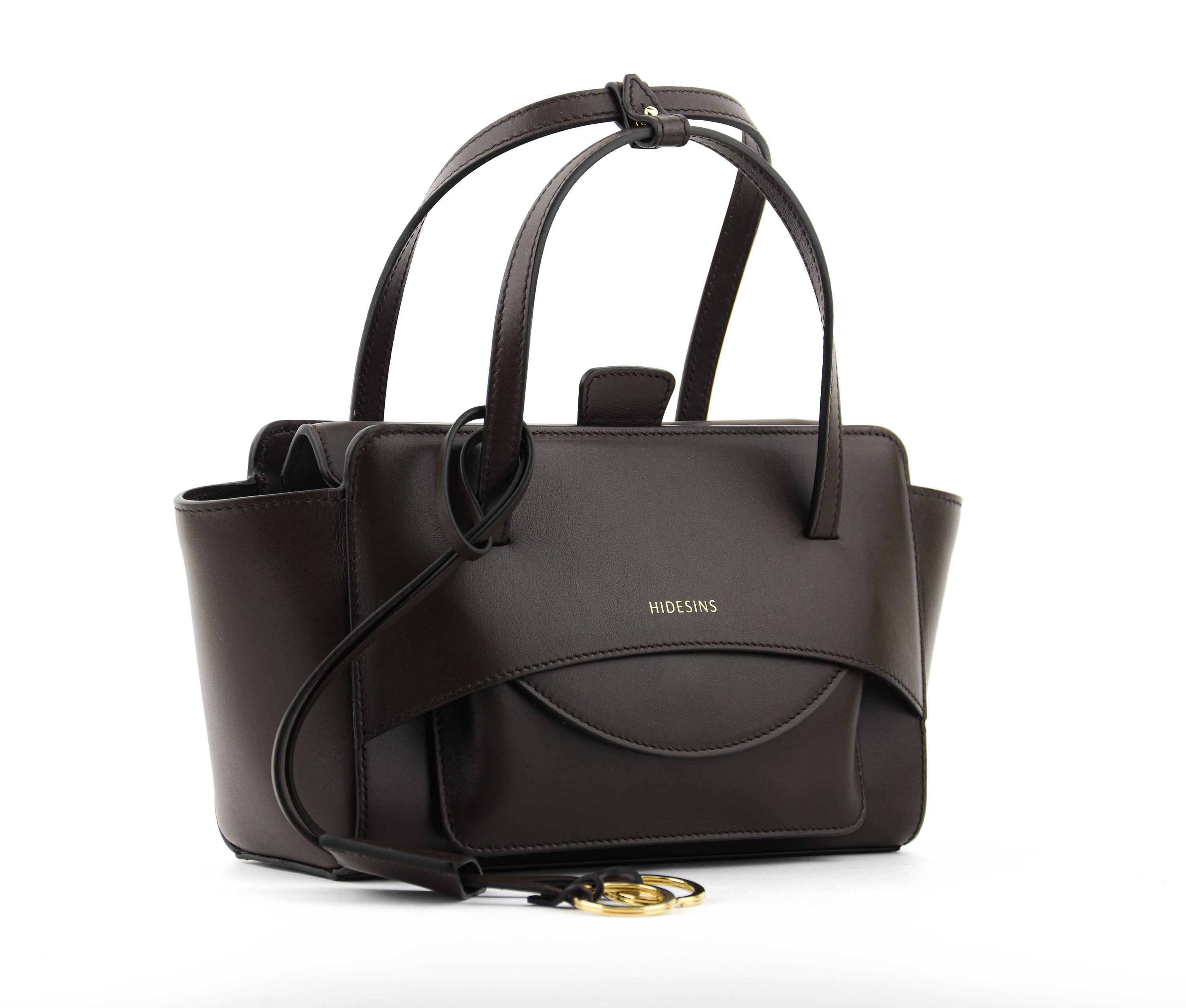 HIDESINS BAG FLAP S DARK BROWN