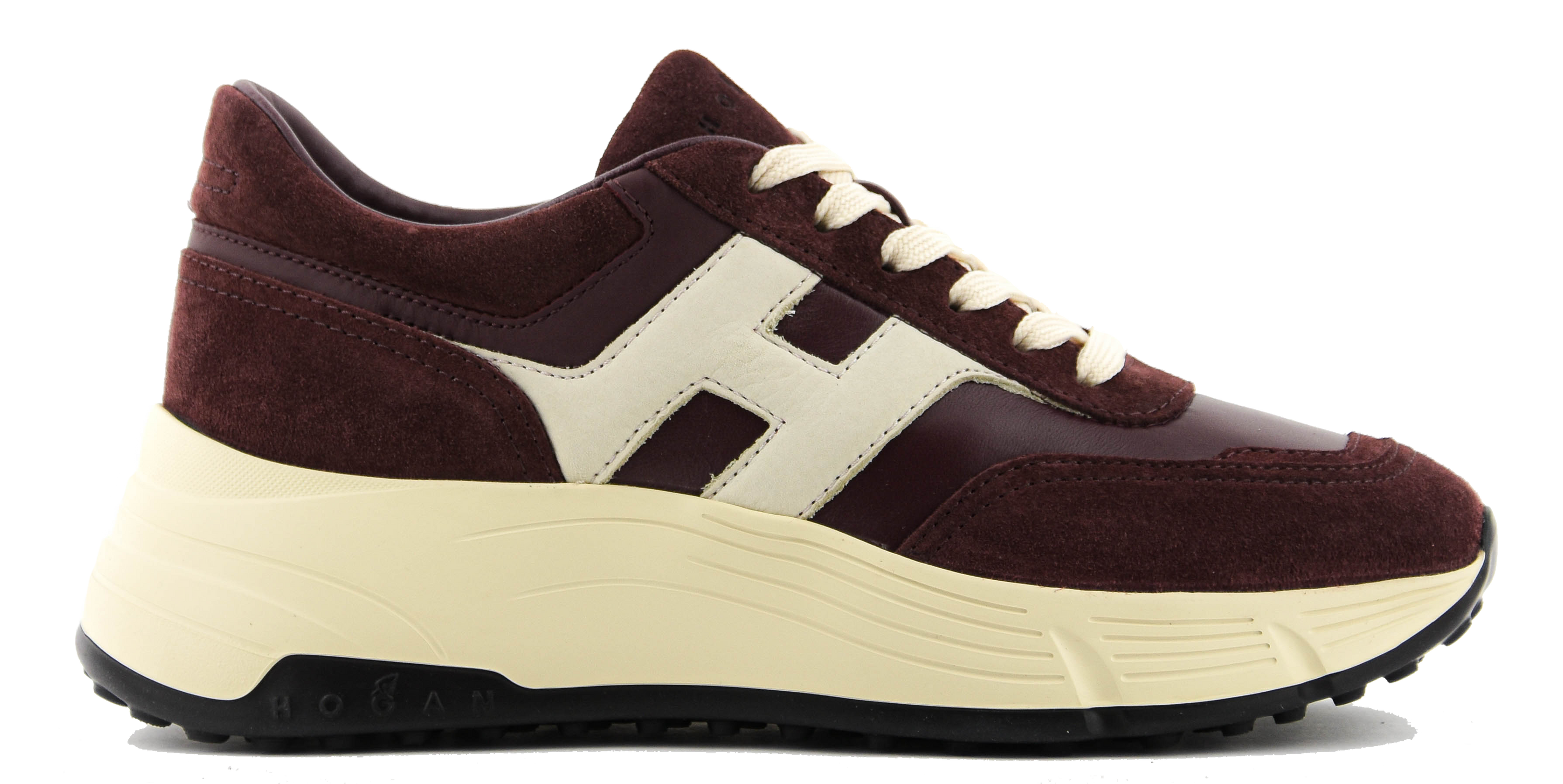 HOGAN H669 RUNNING BORDO LEATHER