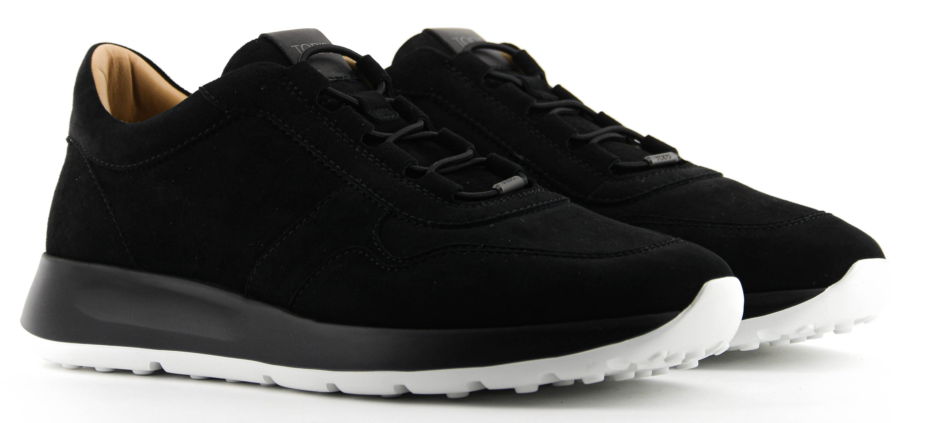 TOD'S RED DOT SNEAKER PASHMY SUEDE BLACK