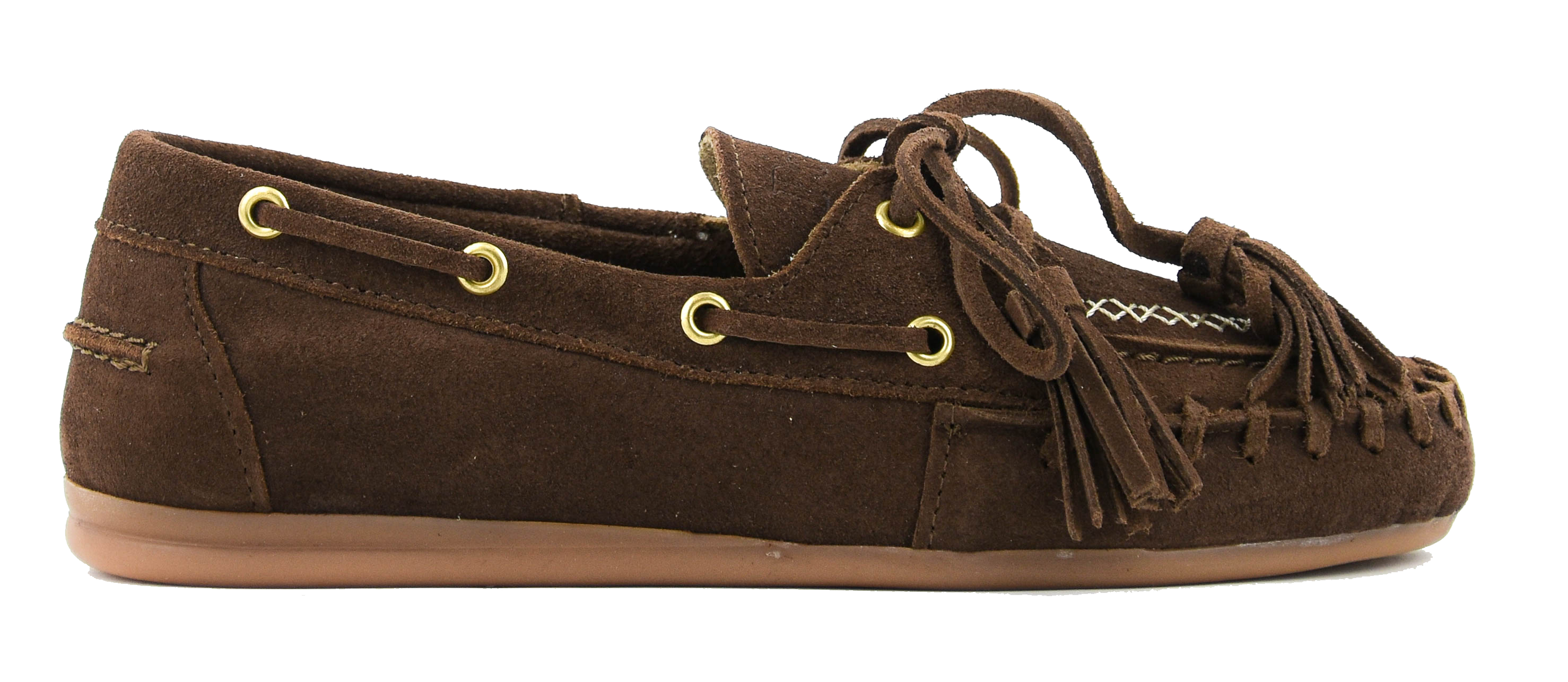 POSA BOAT LOAFER FRINGE DARK BROWN