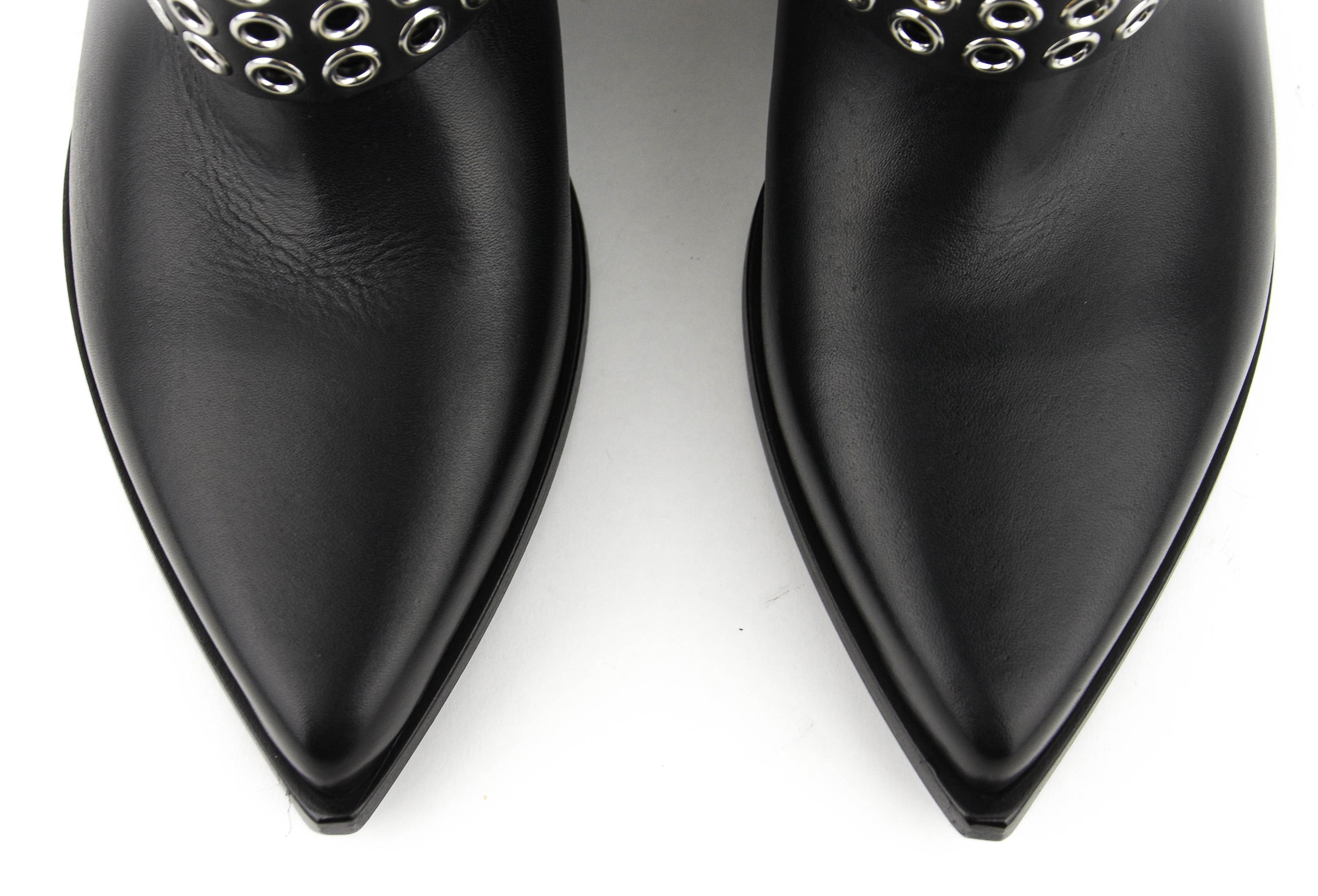 ELENA IACHI ARMOURED BOOTIE BLACK