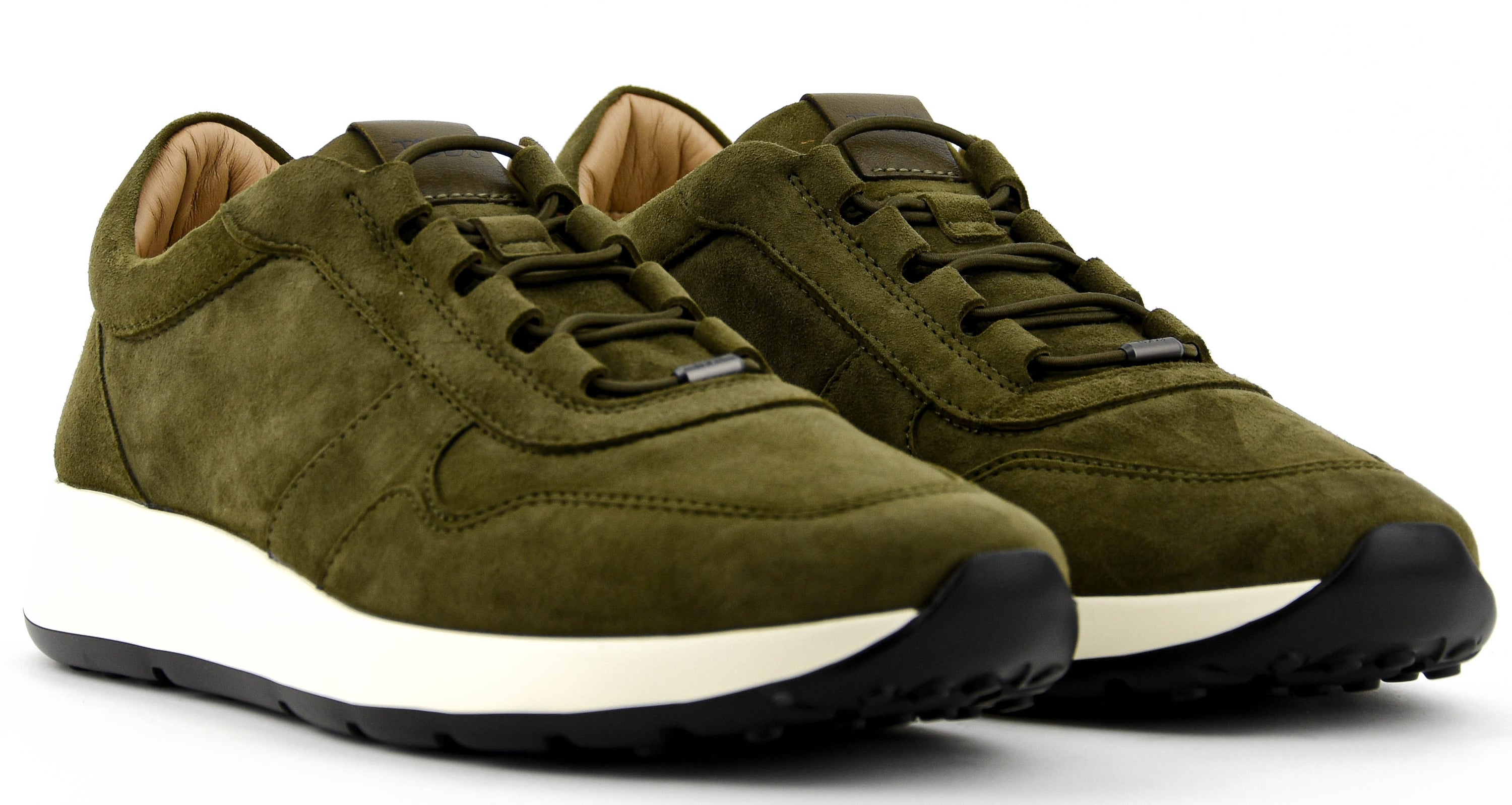 TOD'S  RED DOT SNEAKER PASHMY SUEDE GREEN