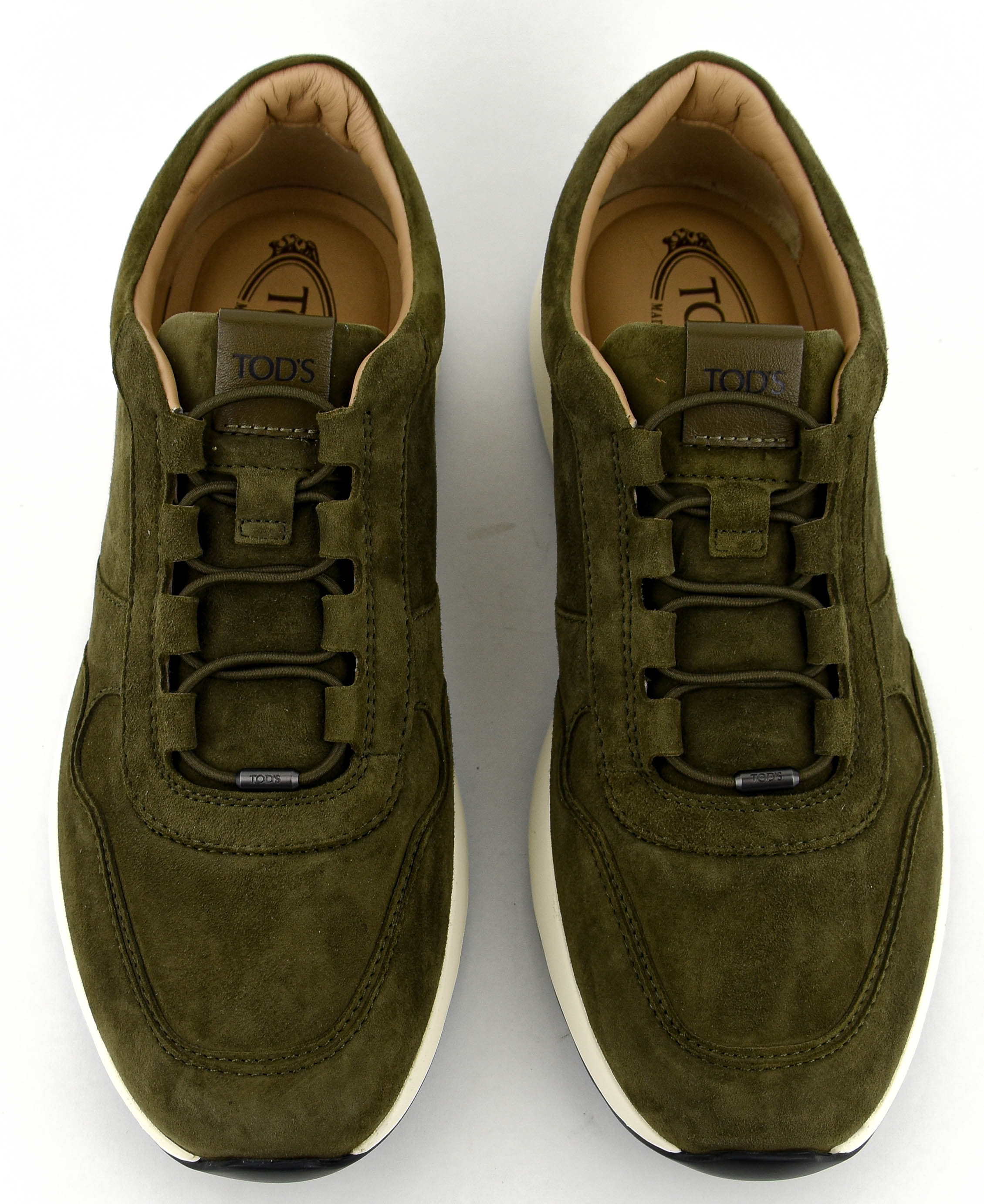 TOD'S  RED DOT SNEAKER PASHMY SUEDE GREEN