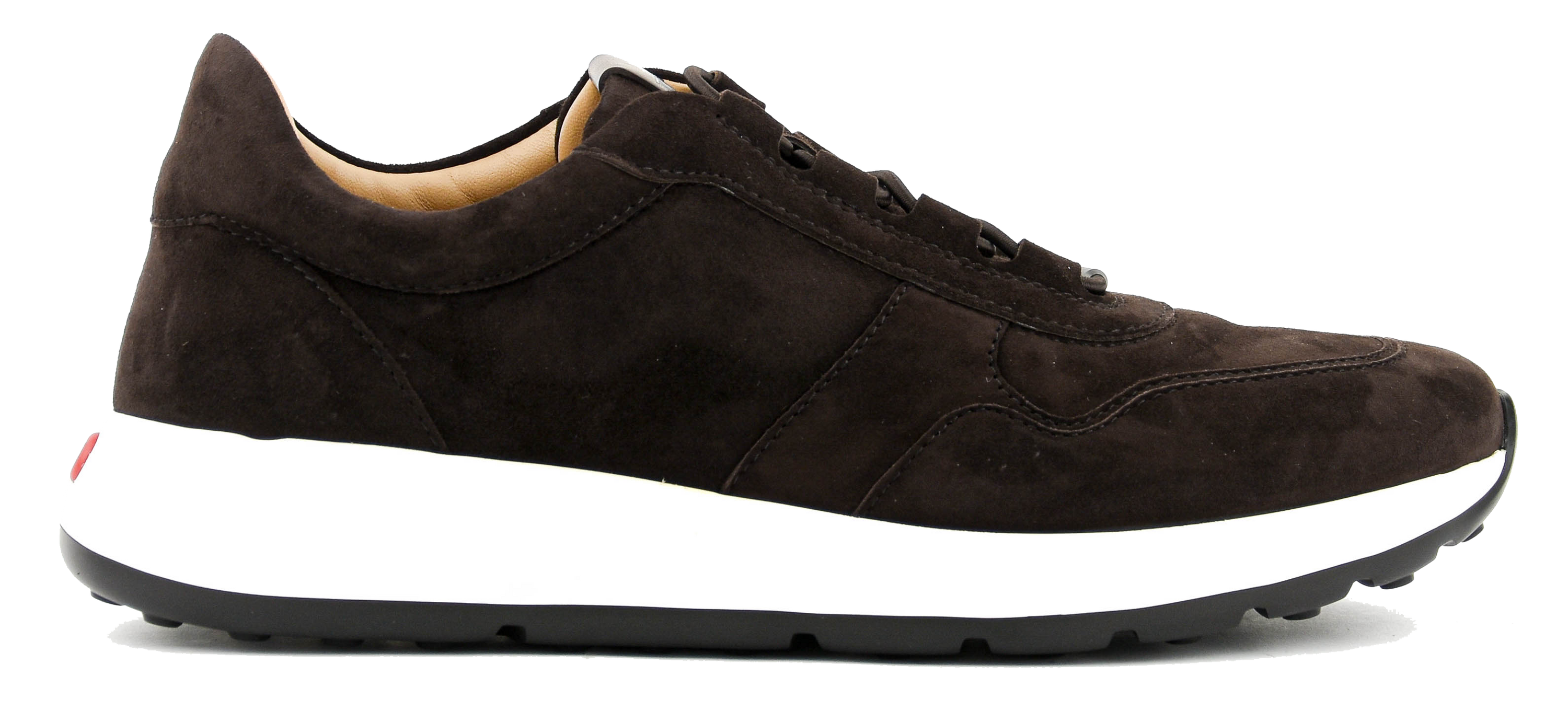 TOD'S  RED DOT SNEAKER PASHMY SUEDE BROWN