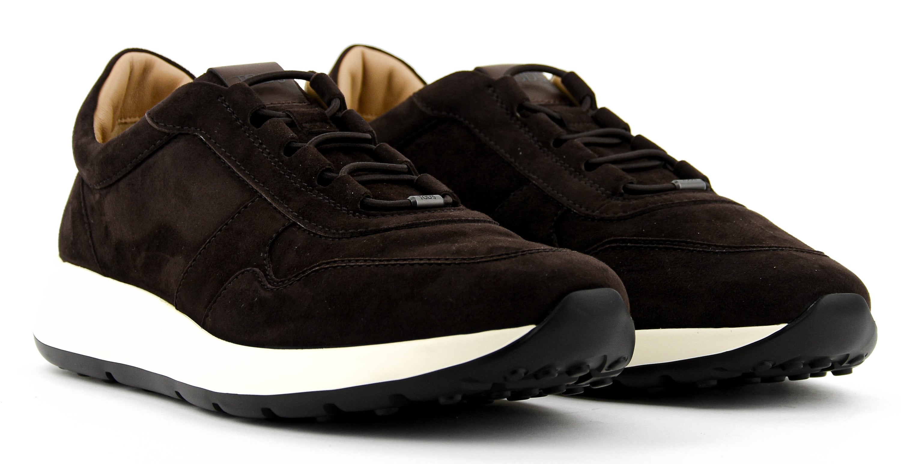 TOD'S  RED DOT SNEAKER PASHMY SUEDE BROWN