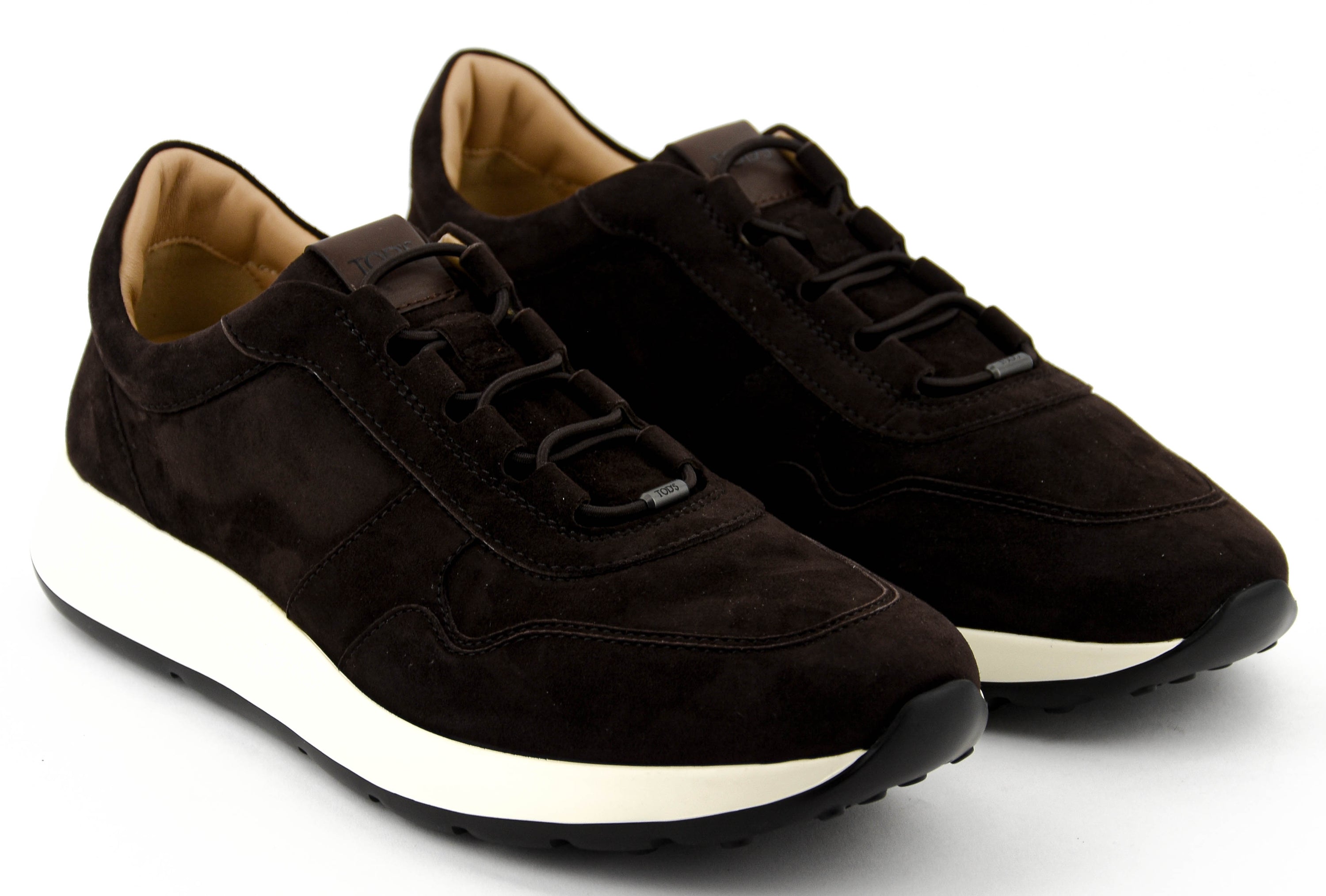 TOD'S  RED DOT SNEAKER PASHMY SUEDE BROWN