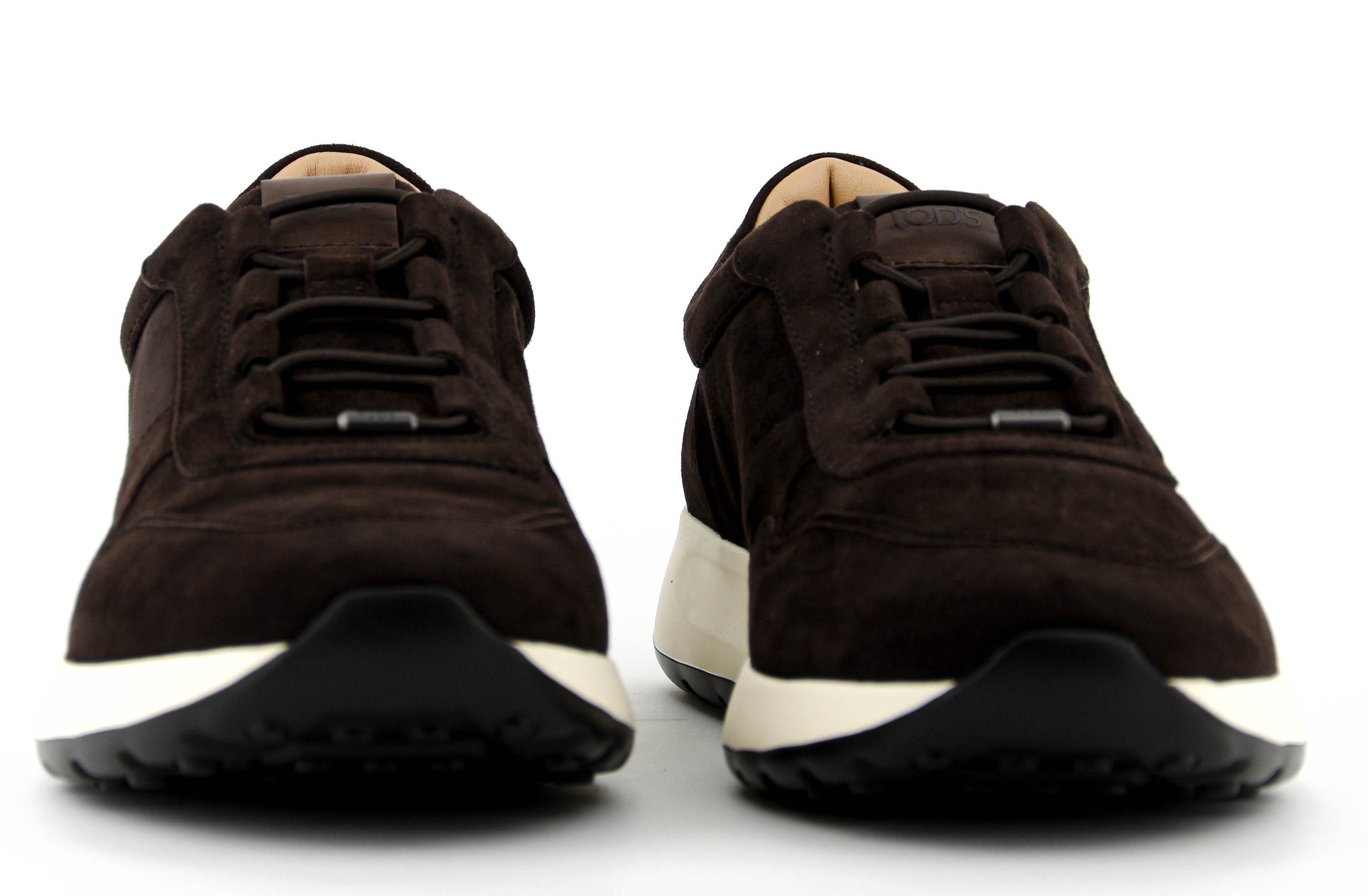 TOD'S  RED DOT SNEAKER PASHMY SUEDE BROWN