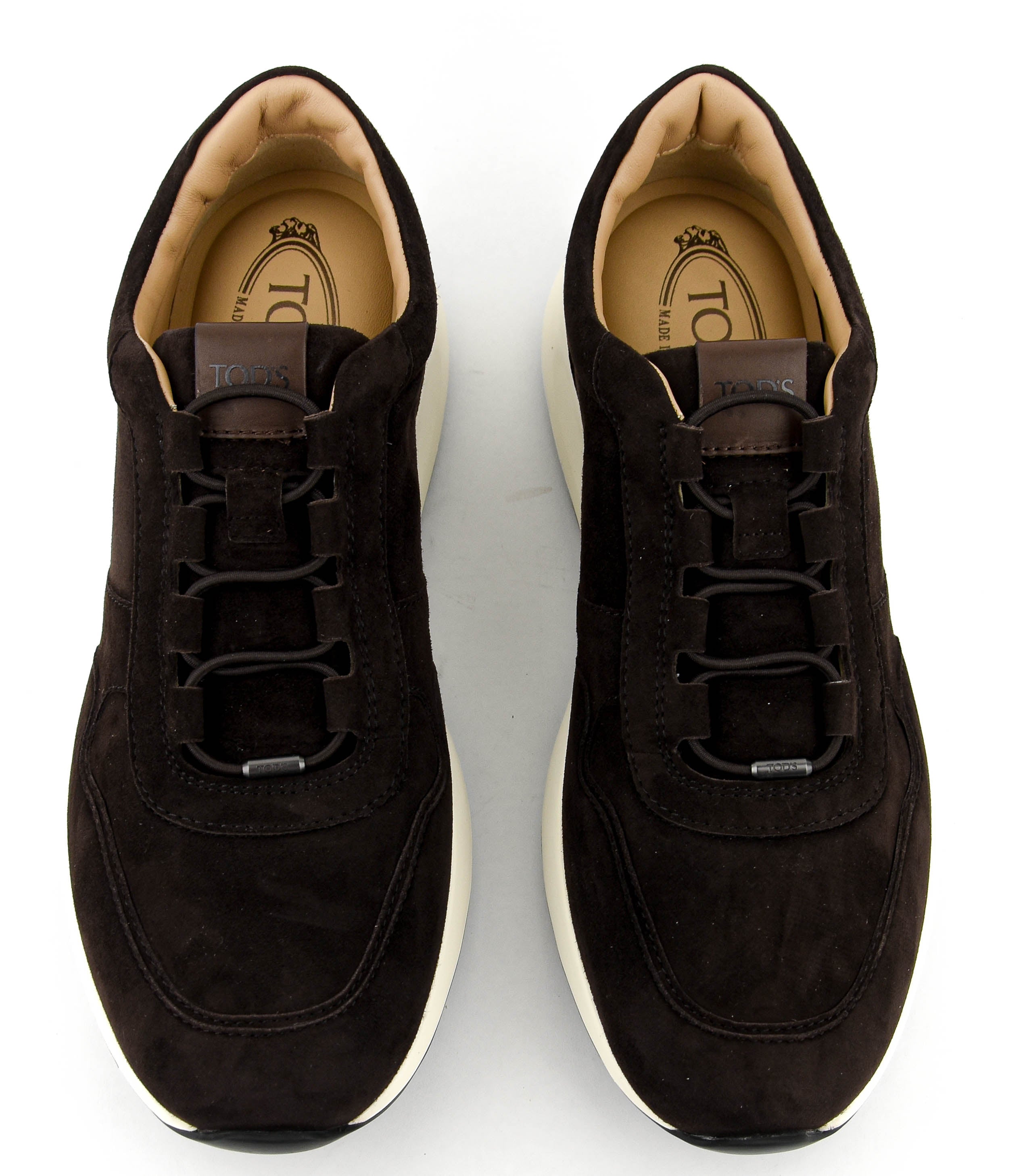 TOD'S  RED DOT SNEAKER PASHMY SUEDE BROWN