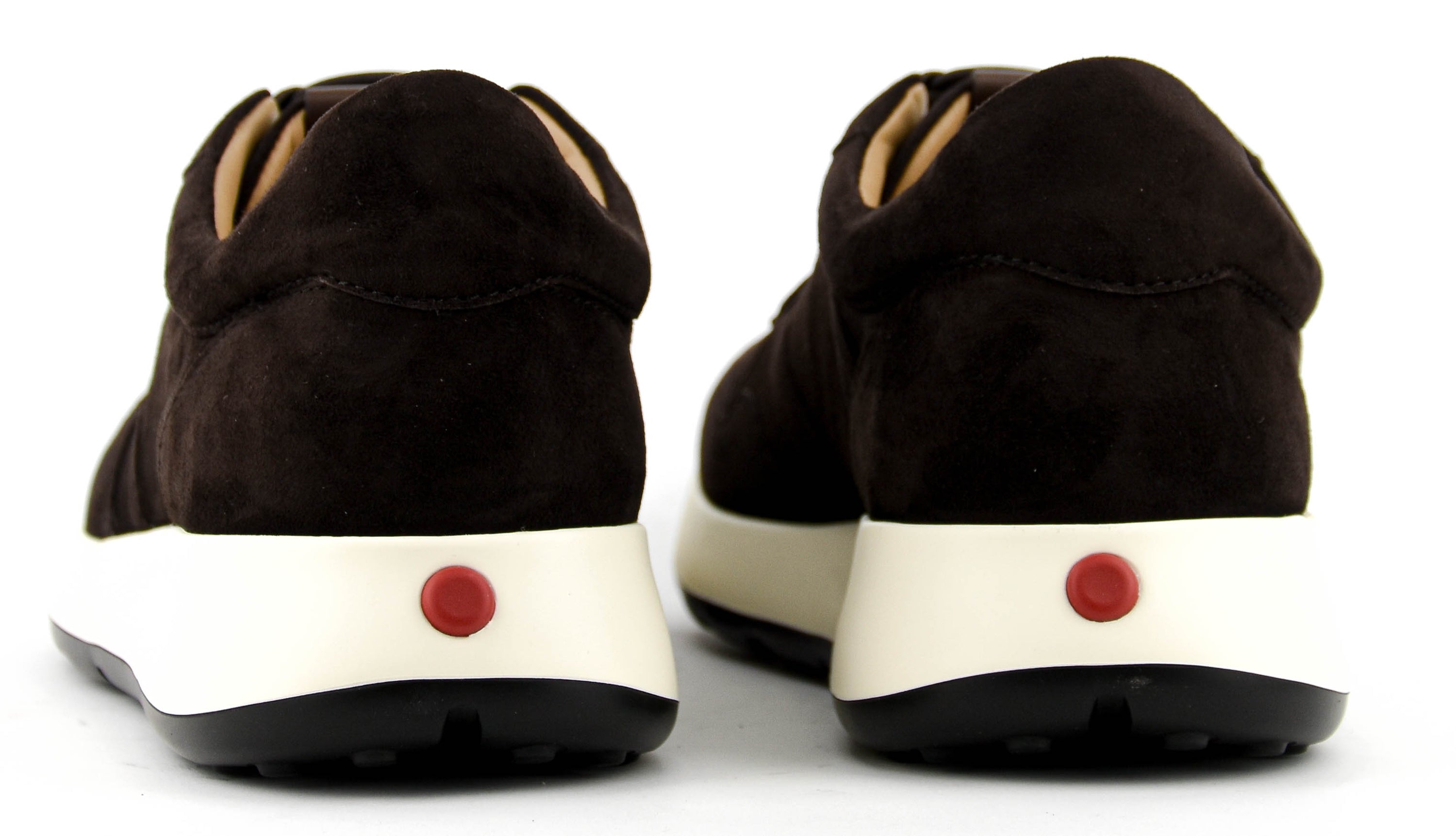 TOD'S  RED DOT SNEAKER PASHMY SUEDE BROWN