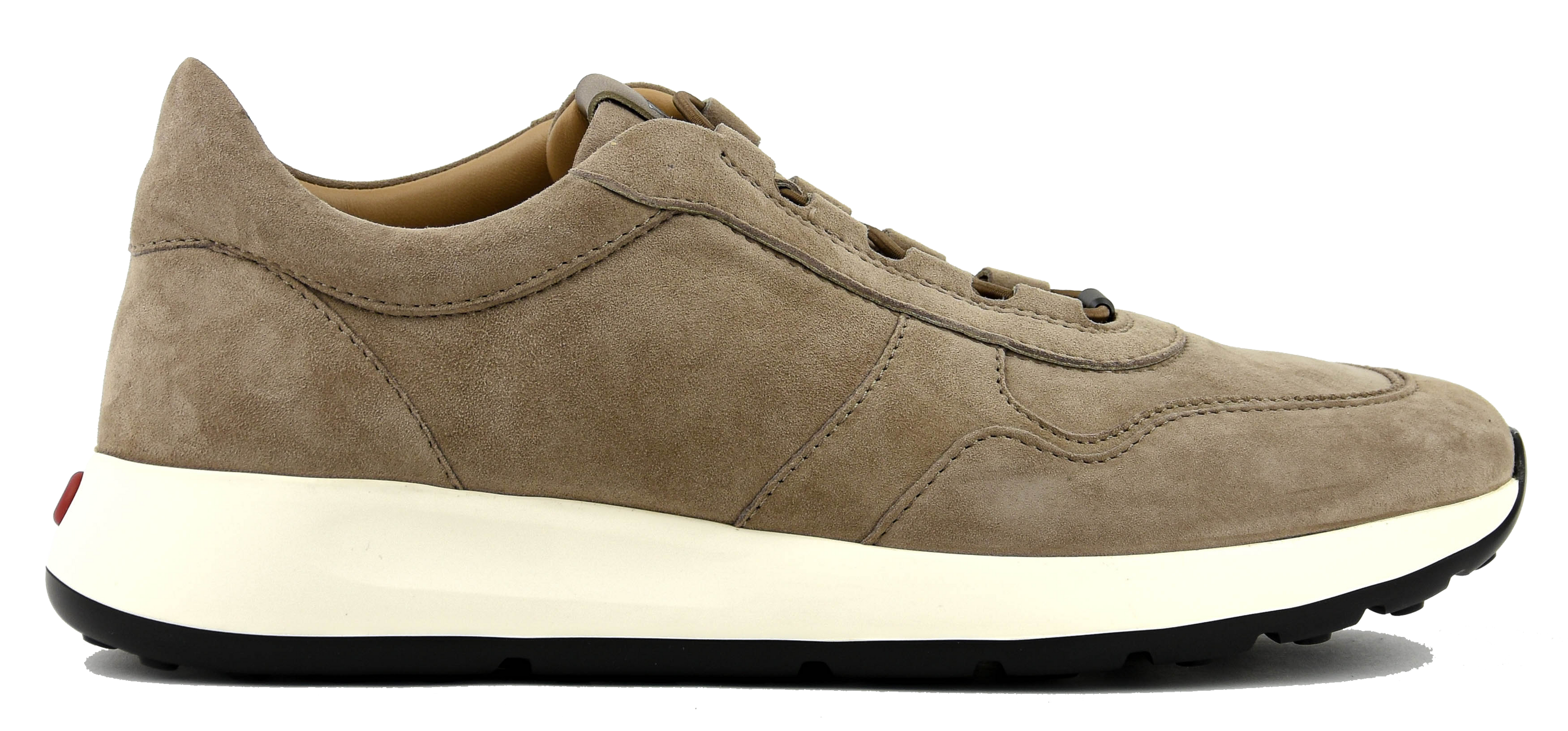 TOD'S  RED DOT SNEAKER PASHMY SUEDE TAUPE