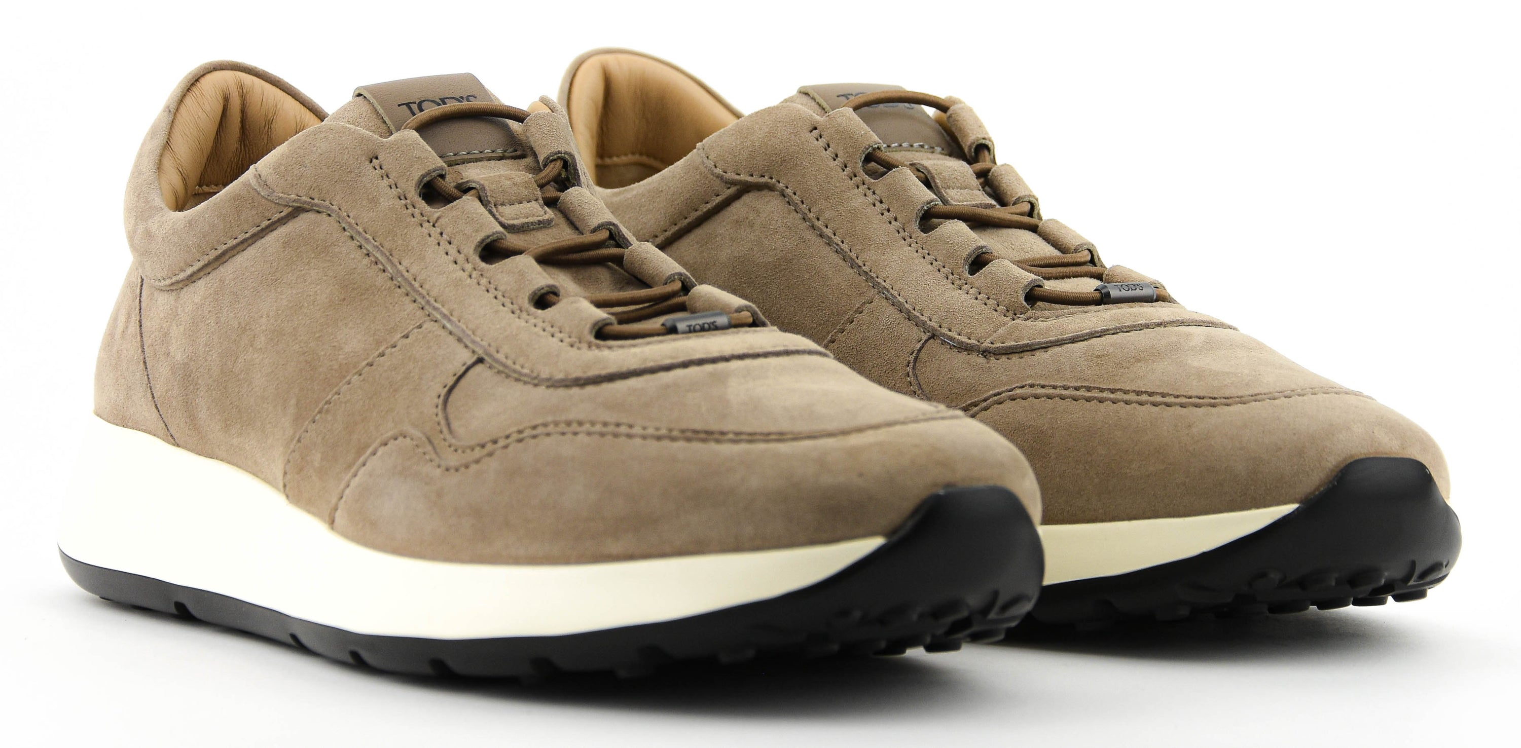 TOD'S  RED DOT SNEAKER PASHMY SUEDE TAUPE