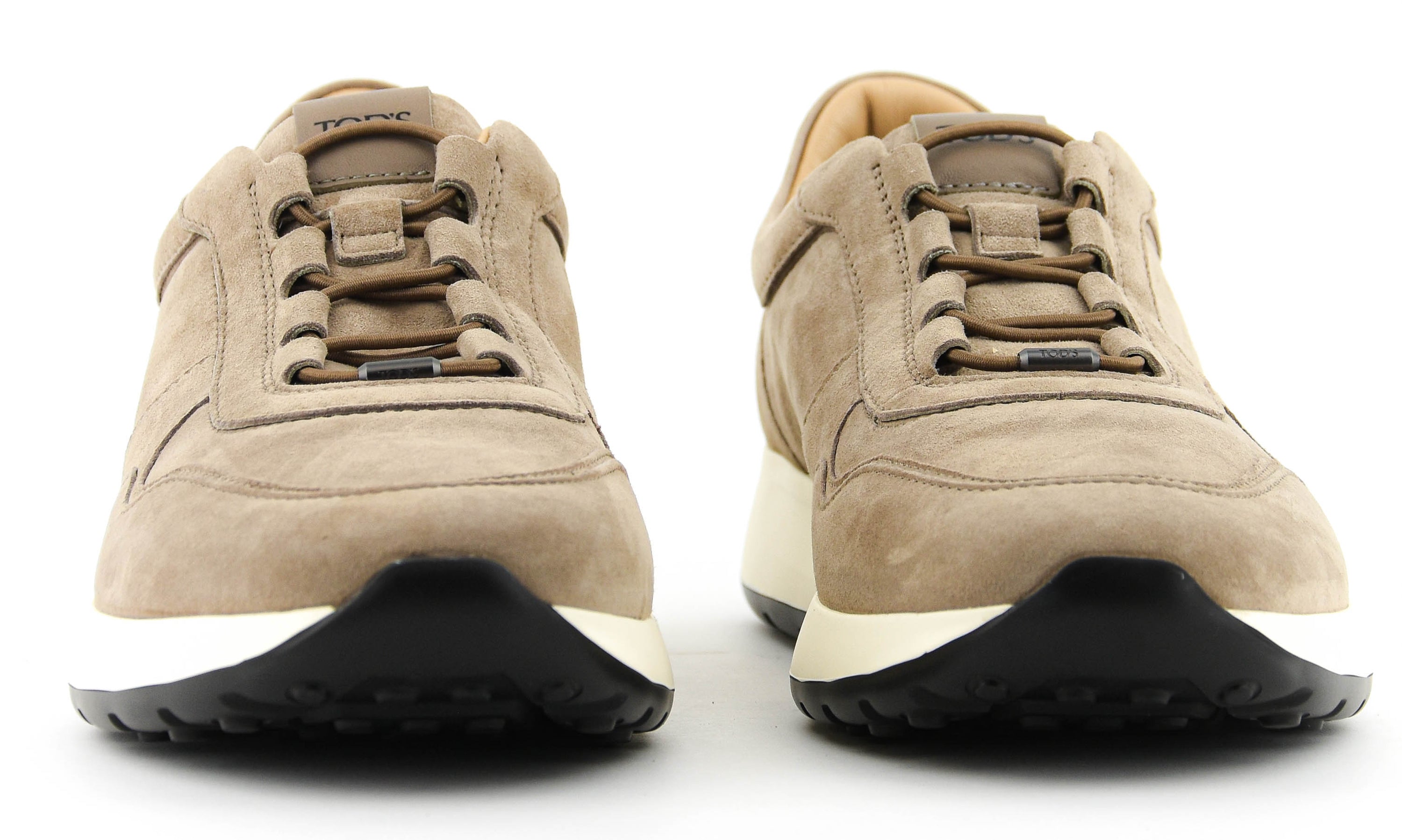 TOD'S  RED DOT SNEAKER PASHMY SUEDE TAUPE