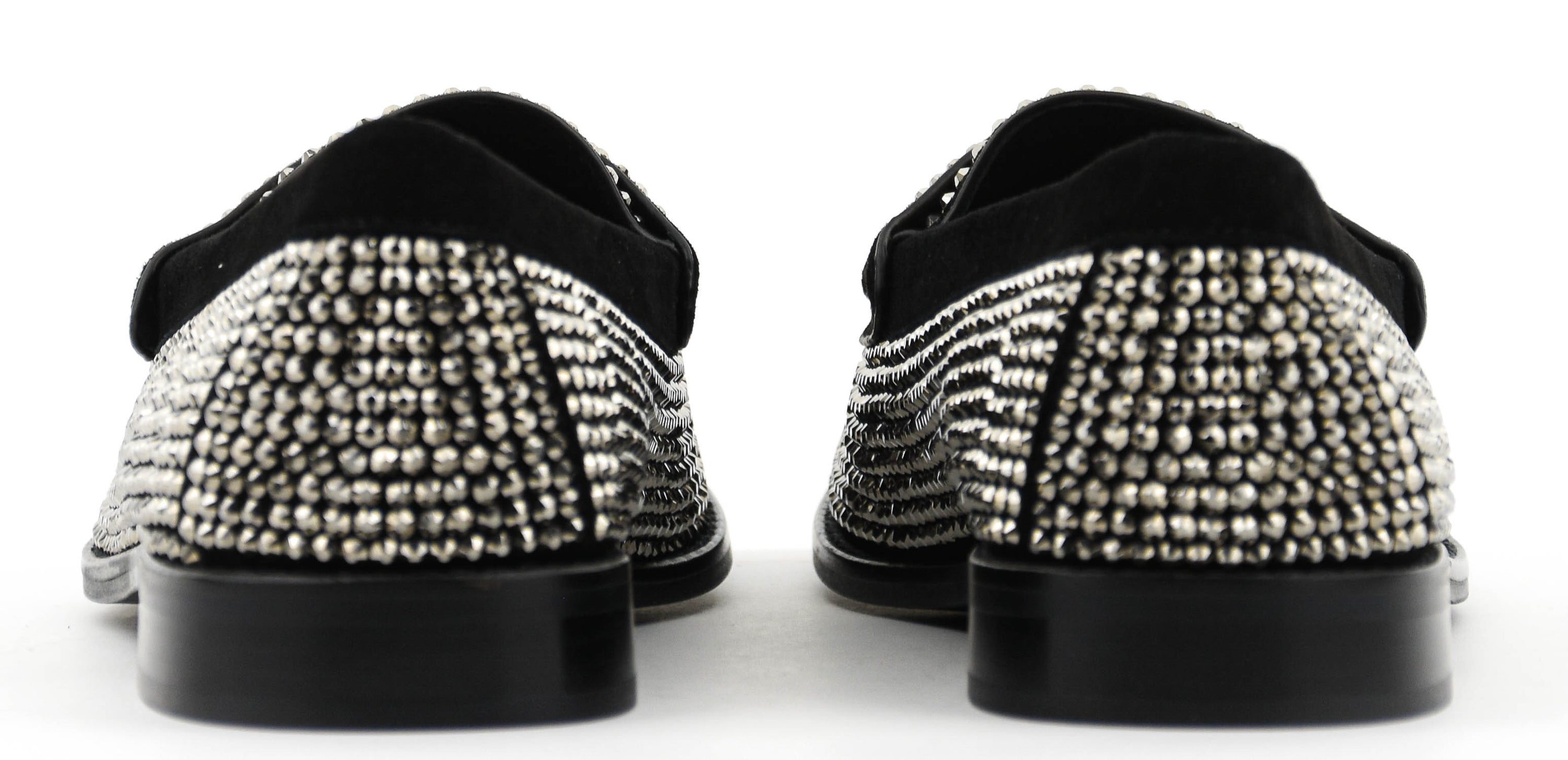 LOLA CRUZ CRYSTAL LOAFER BLACK