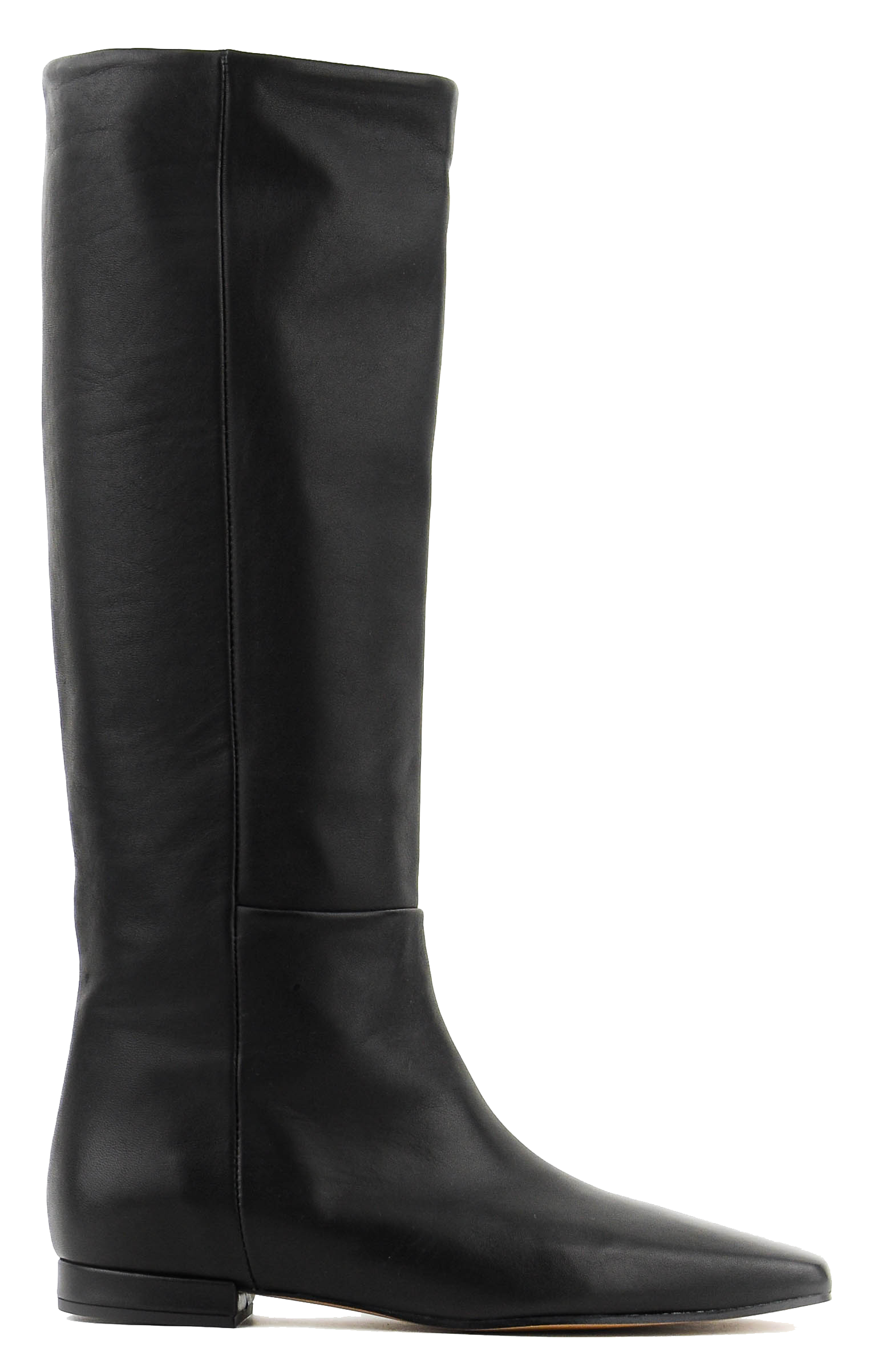 TORAL GIGI LONGBOOT SQUARE FLAT BLACK