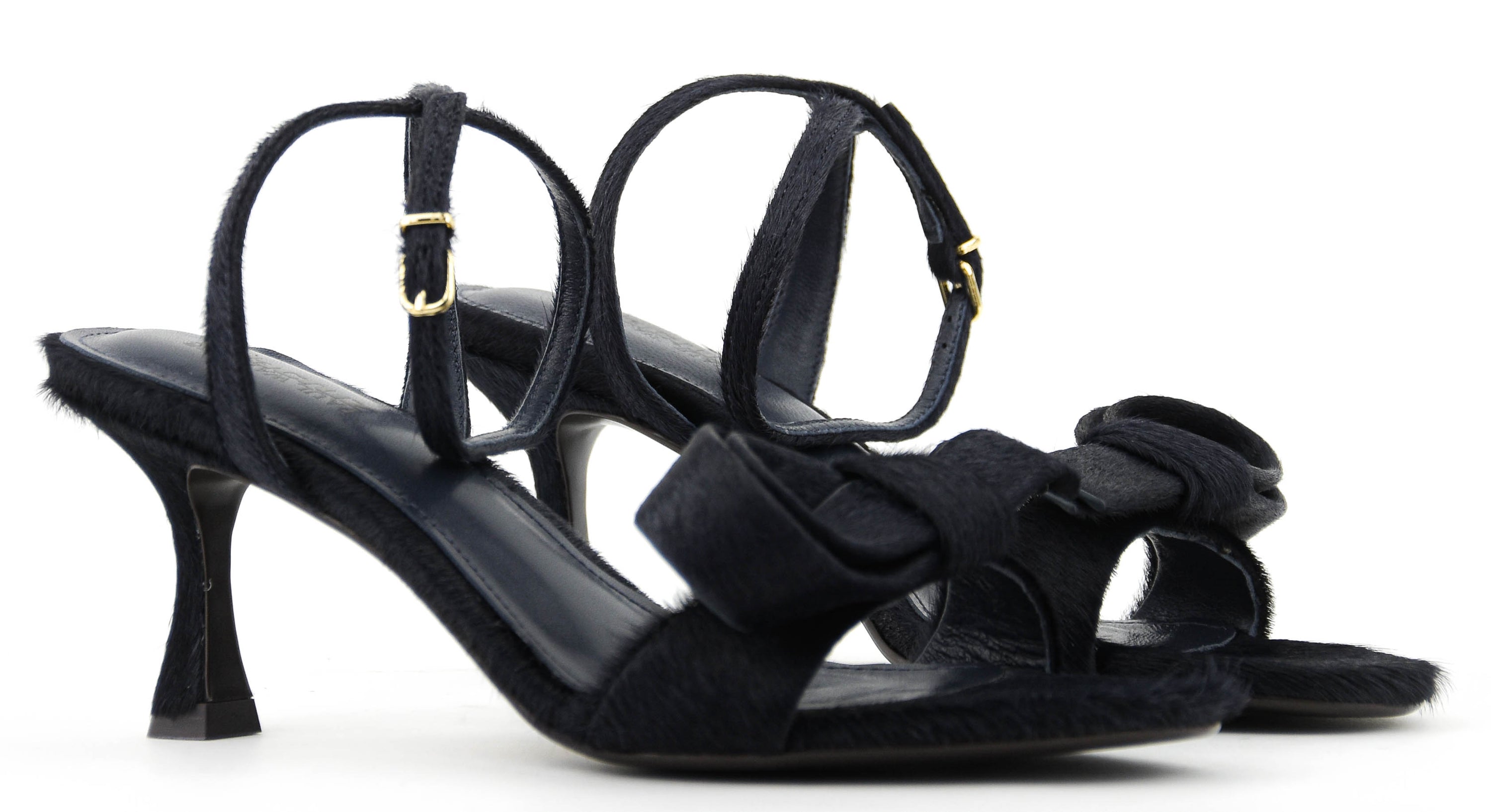 LOLA CRUZ SANDAL NAVY PONY