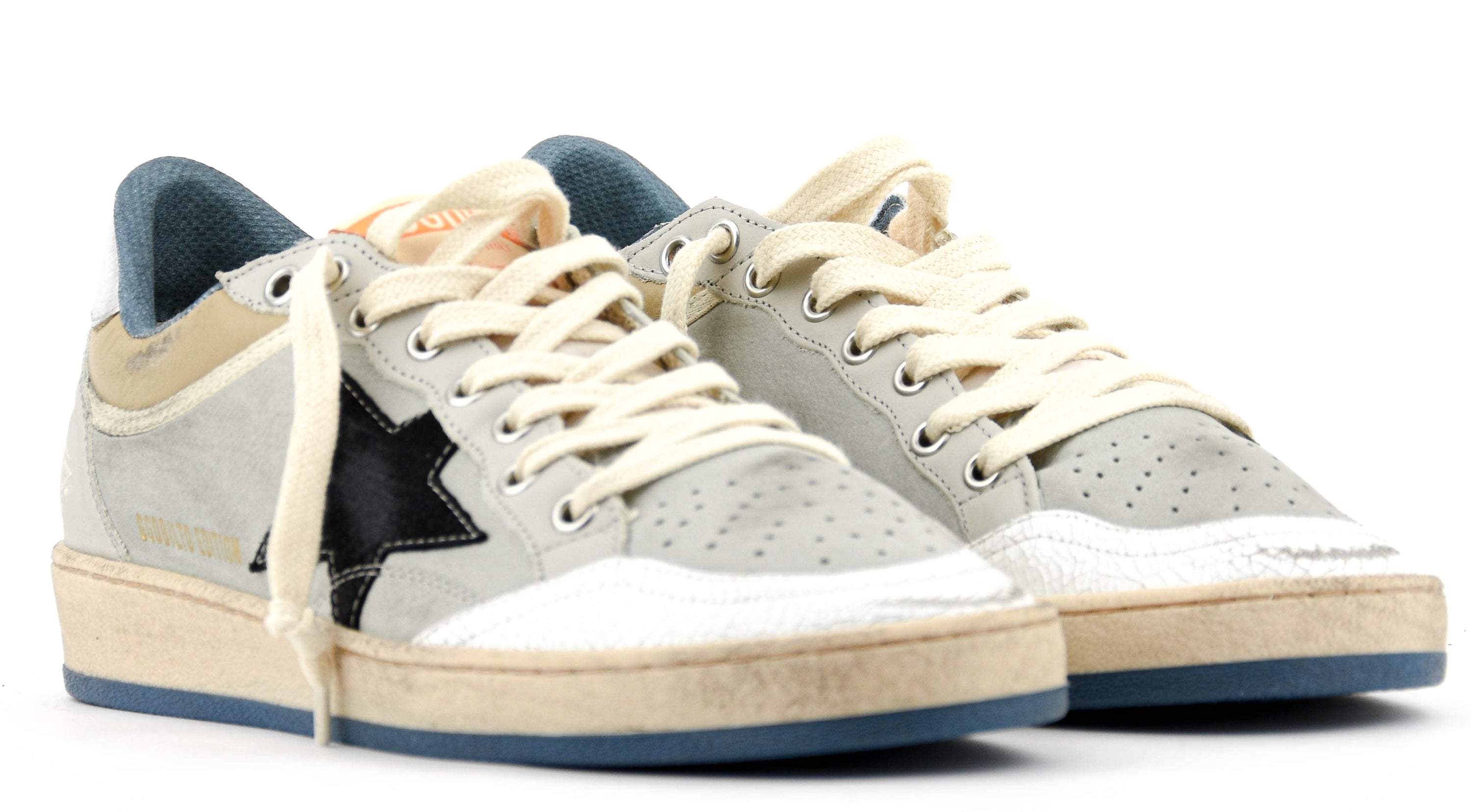 GOLDEN GOOSE BALL STAR PEARL GREY WHITE