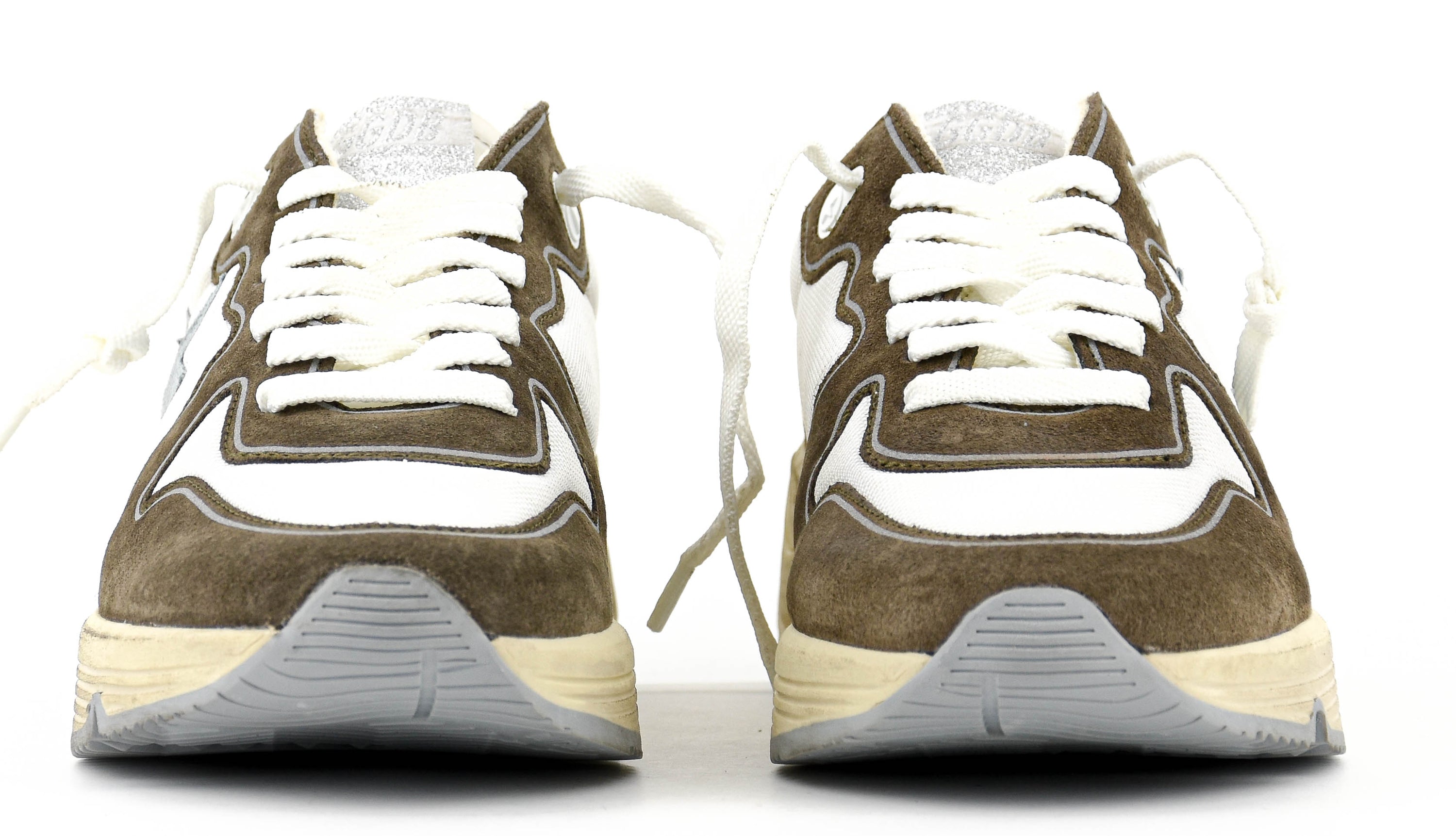 GOLDEN GOOSE RUNNING SOLE WHITE/GREEN