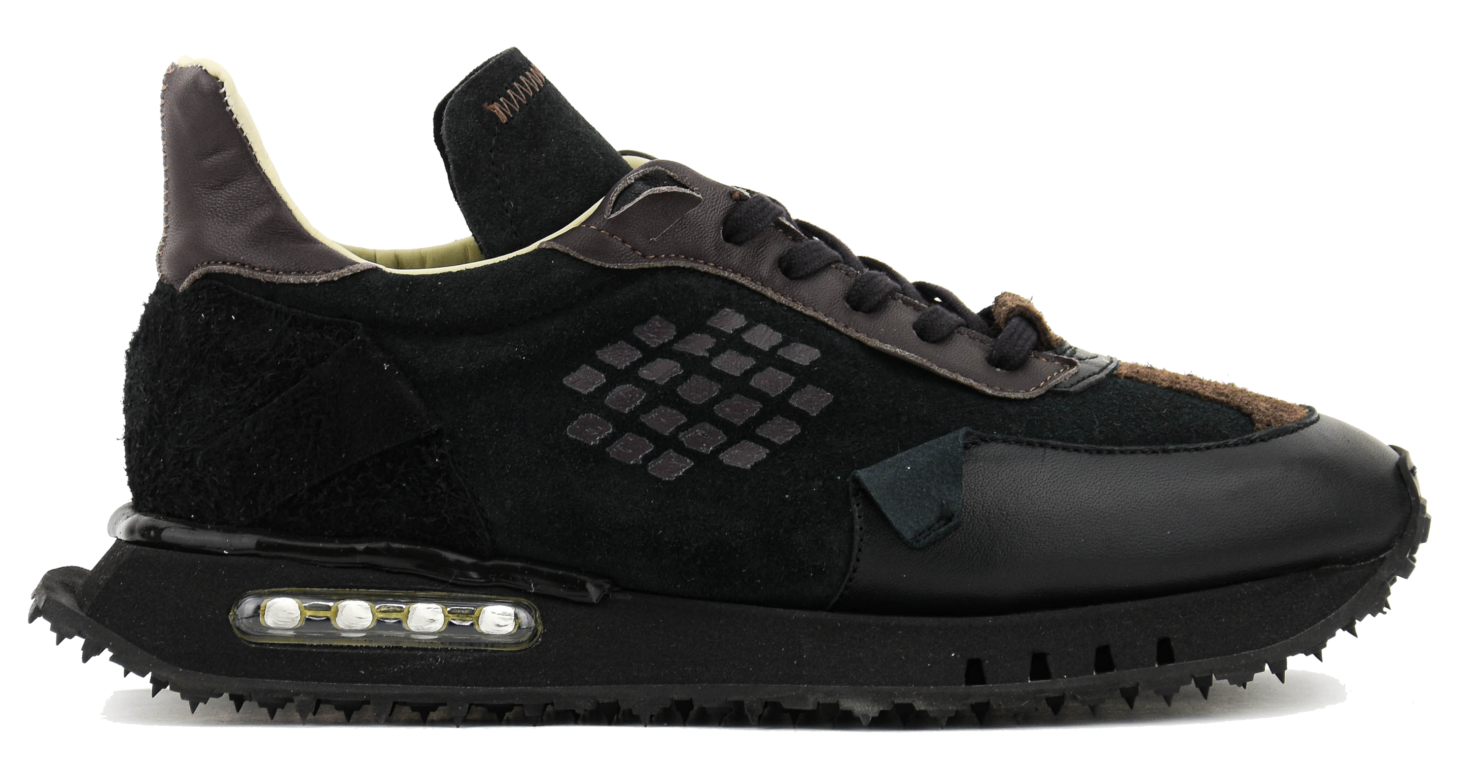 BePositive + RACE SNEAKER BLACK BROWN