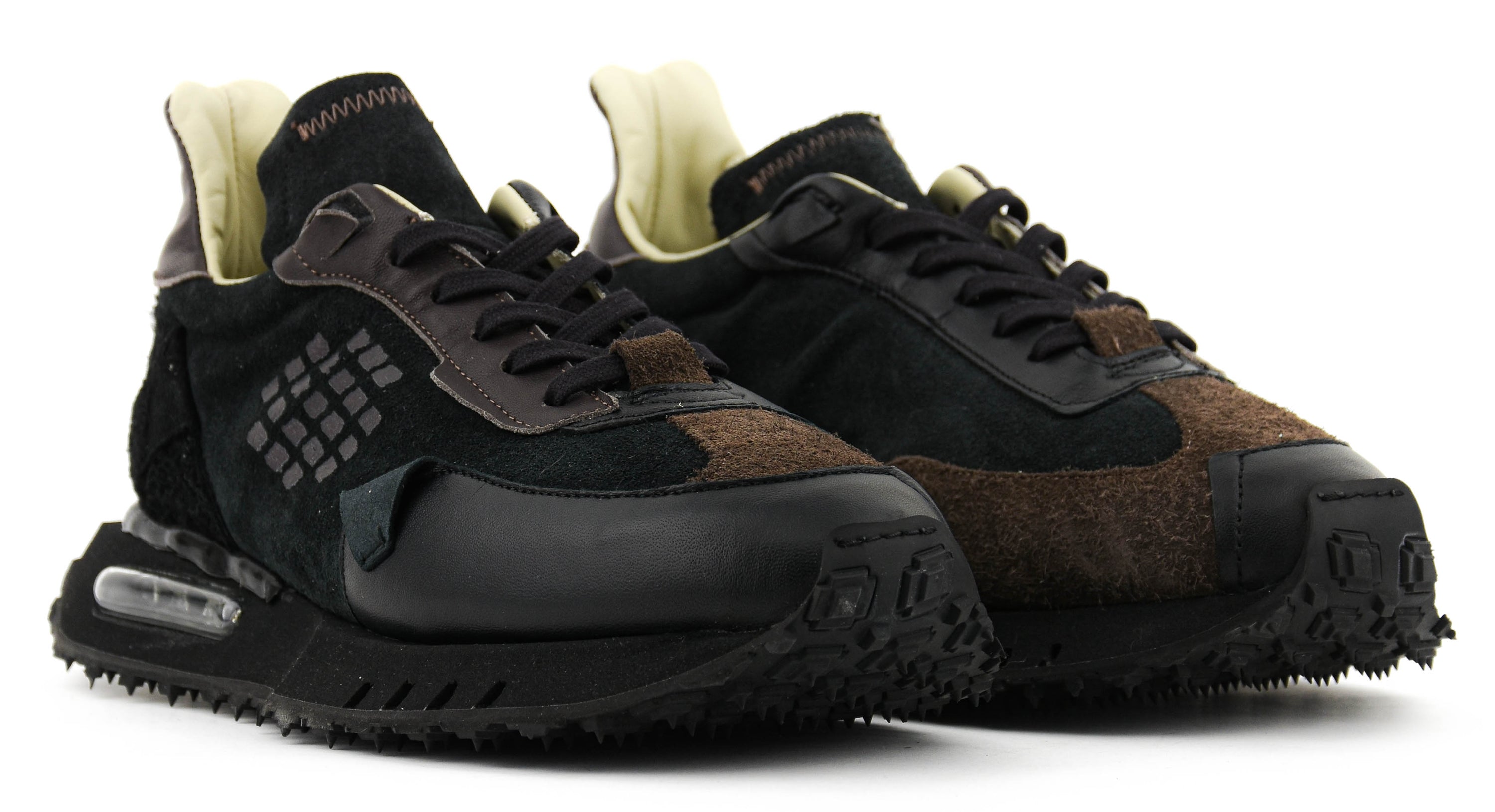 BePositive + RACE SNEAKER BLACK BROWN