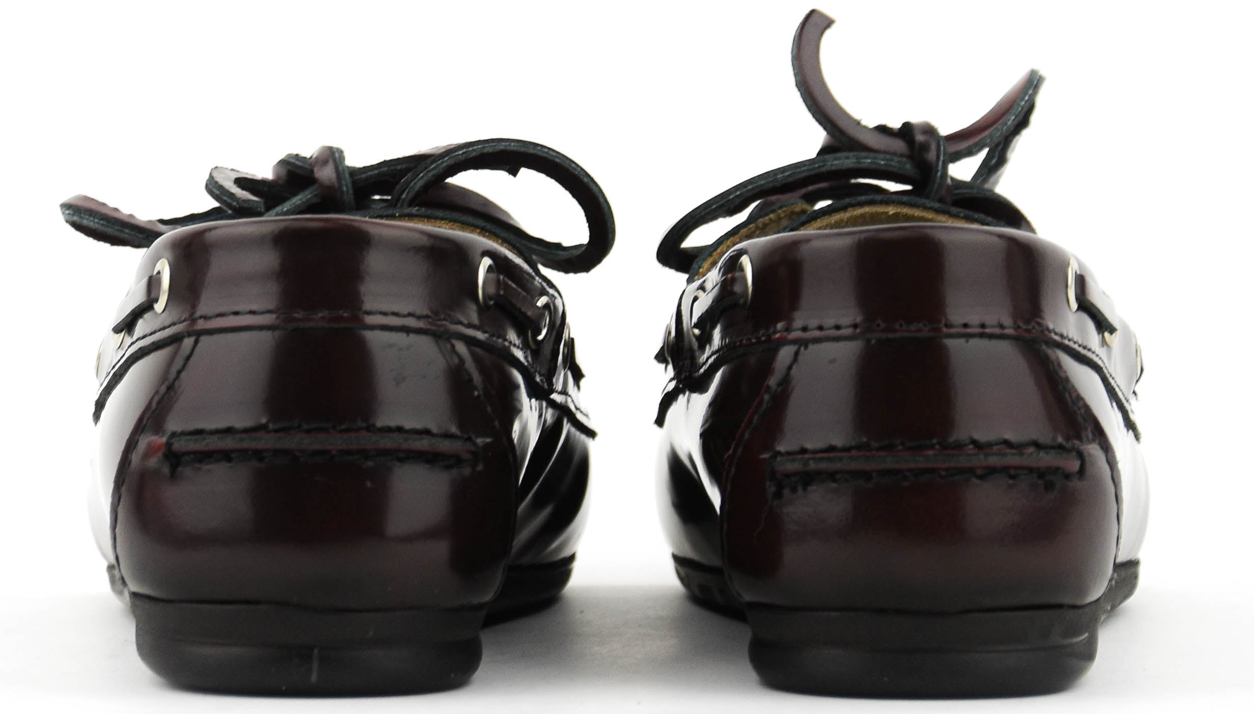 POSA BOAT LOAFER BOX LEATHER BURGUNDY