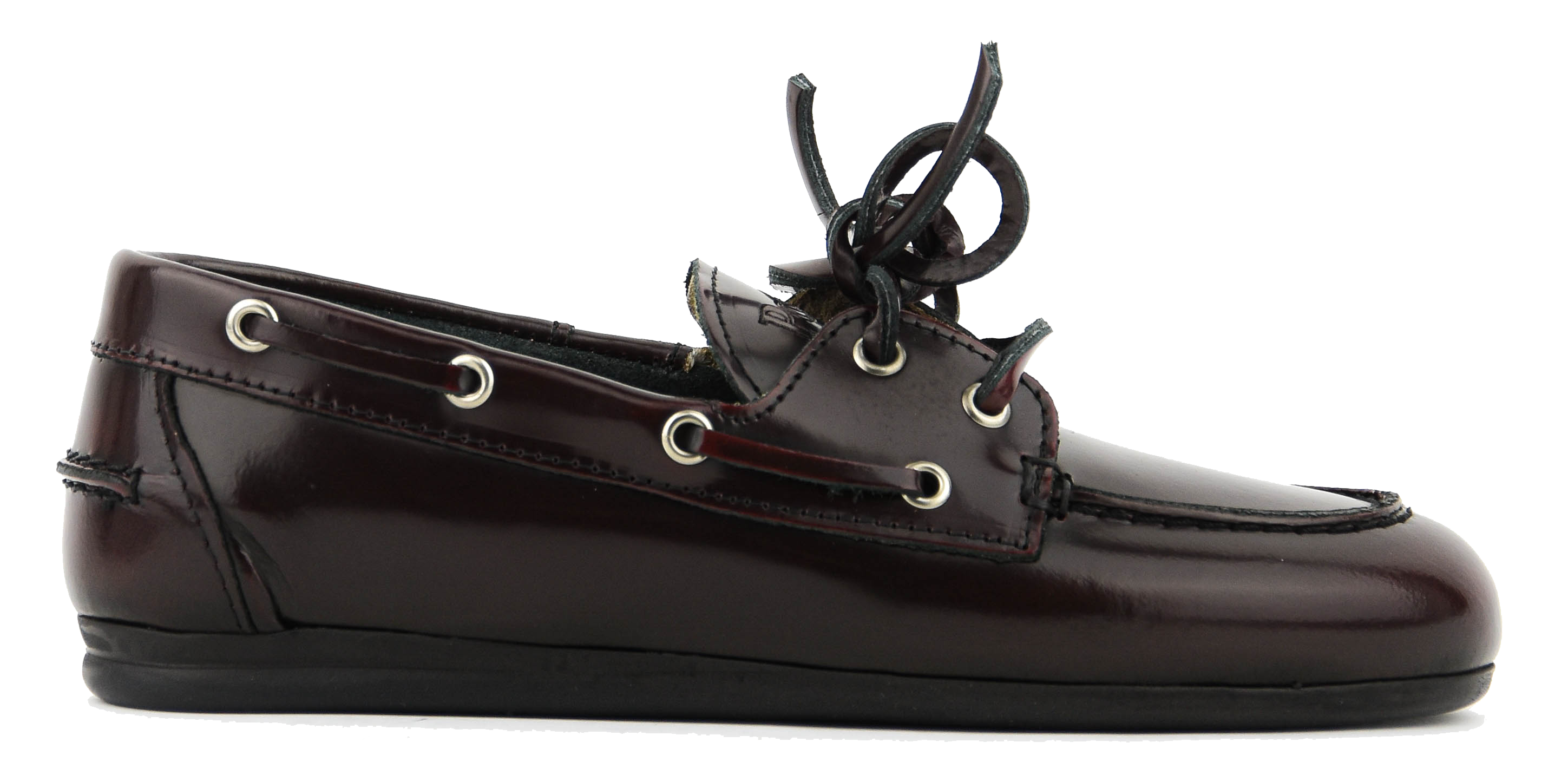 POSA BOAT LOAFER BOX LEATHER BURGUNDY